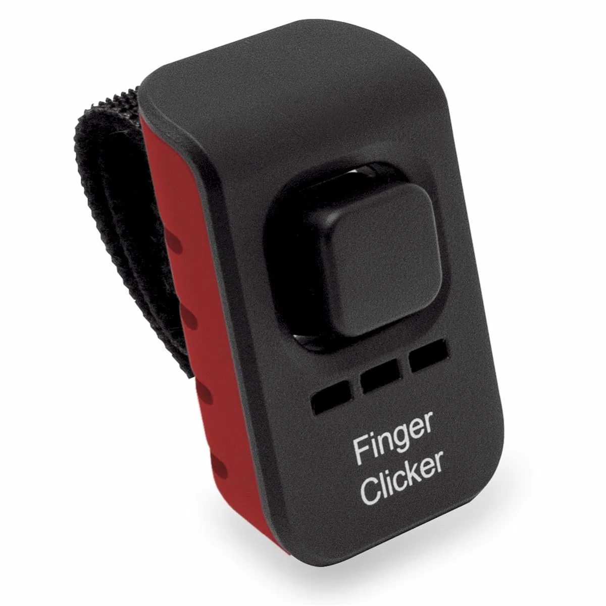 Educator Clicker de Dedo de Entrenamiento para Perros con Sonido Audible para Refuerzo Positivo, Comportamiento y obediencia Entrenador de Mascotas, Rojo | 4 niveles de sonido ajustables, correa de velcro para el dedo, clicker manual para entrenamiento de