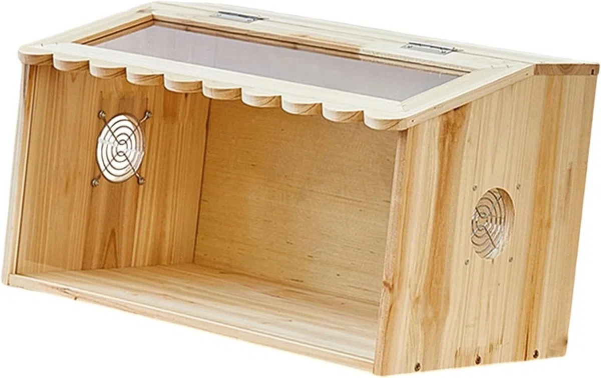 Nido de cría de Madera para hámster, Caja de alimentación, Juguete de exploración, hábitat para Ratones y roedores, escondite para Dormir