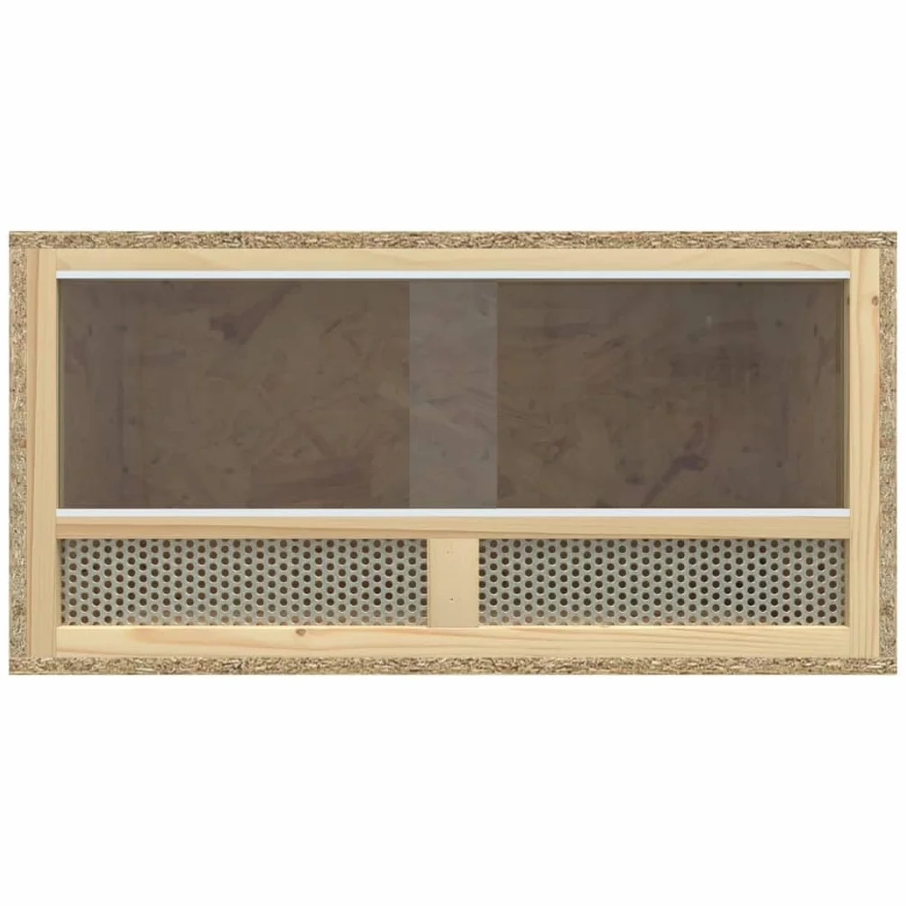 AUVYI Terrario 60 x 30 x 30 cm de Madera y Vidrio para Hámster, Tortugas, Serpientes y Otros Reptiles y Anfibios - Con Accesorios