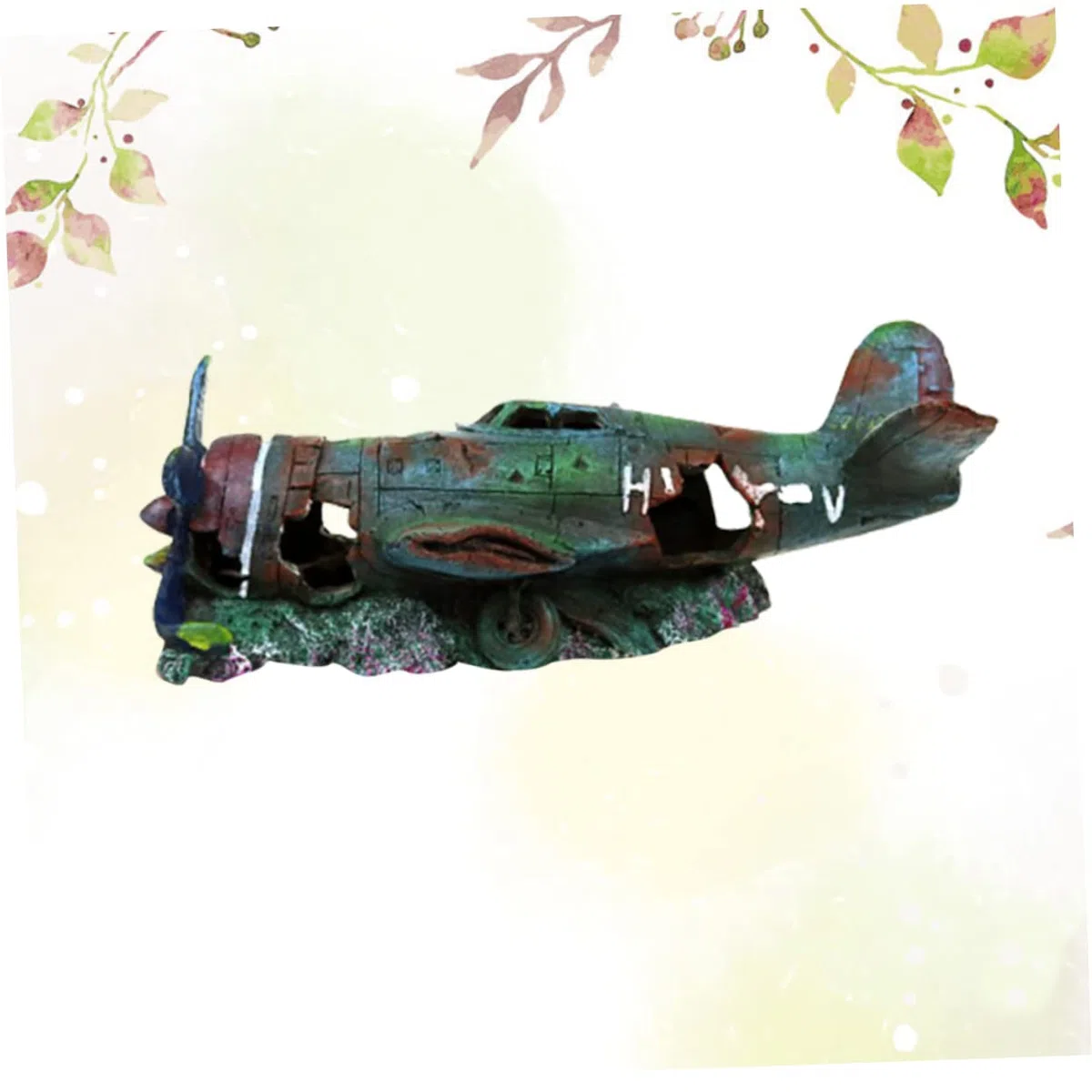 ULTECHNOVO Decoraciones para Acuarios Avión De Acuario De Resina Decoración De Paisaje Artificial para Peceras y Tanques De Agua