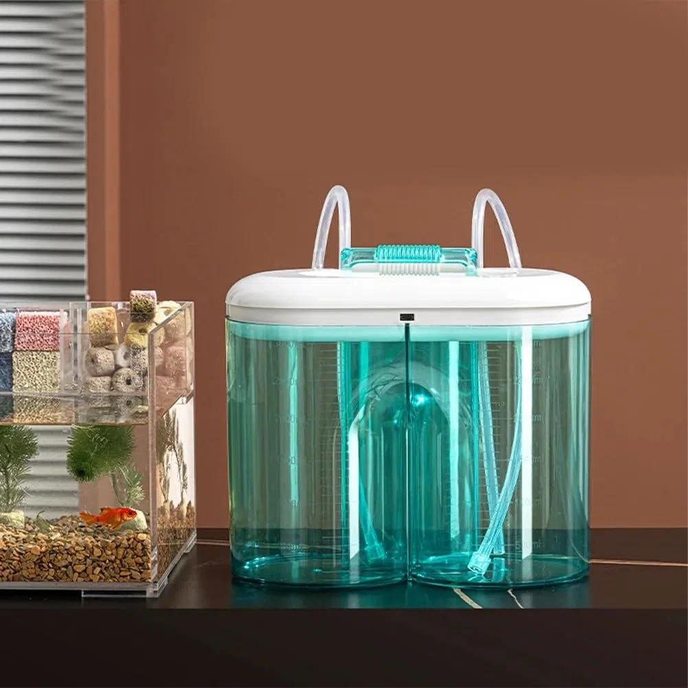 Cambiador de Agua para Acuario, Cambiador de Agua para Pecera, Cubo Dual de 3000 Ml, Herramientas de Limpieza para Acuarios.