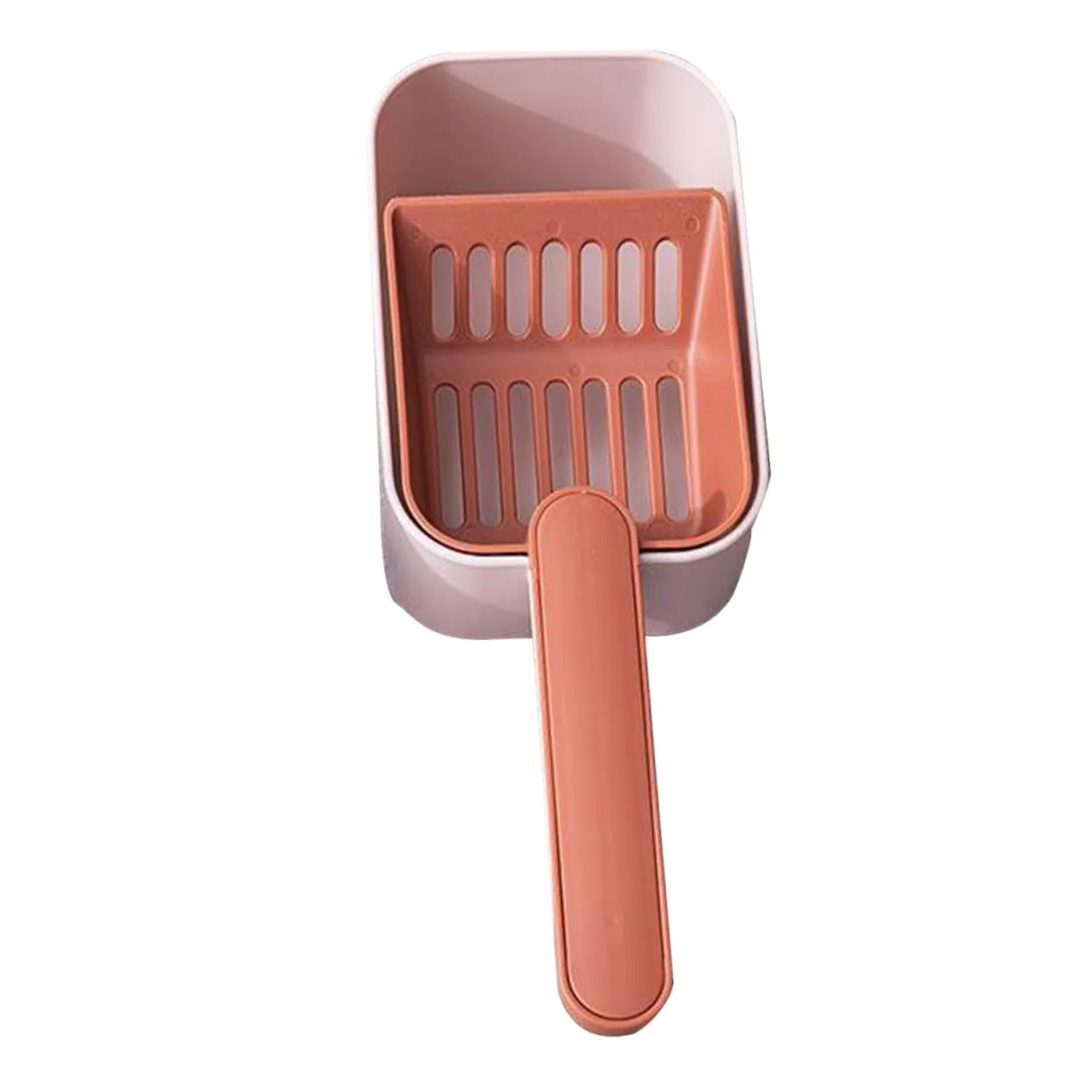 Pala para Arena de Gato, Herramienta Multifuncional de Limpieza excrementos Gato, diseño ergonómico y Limpio for el hogar(Red)