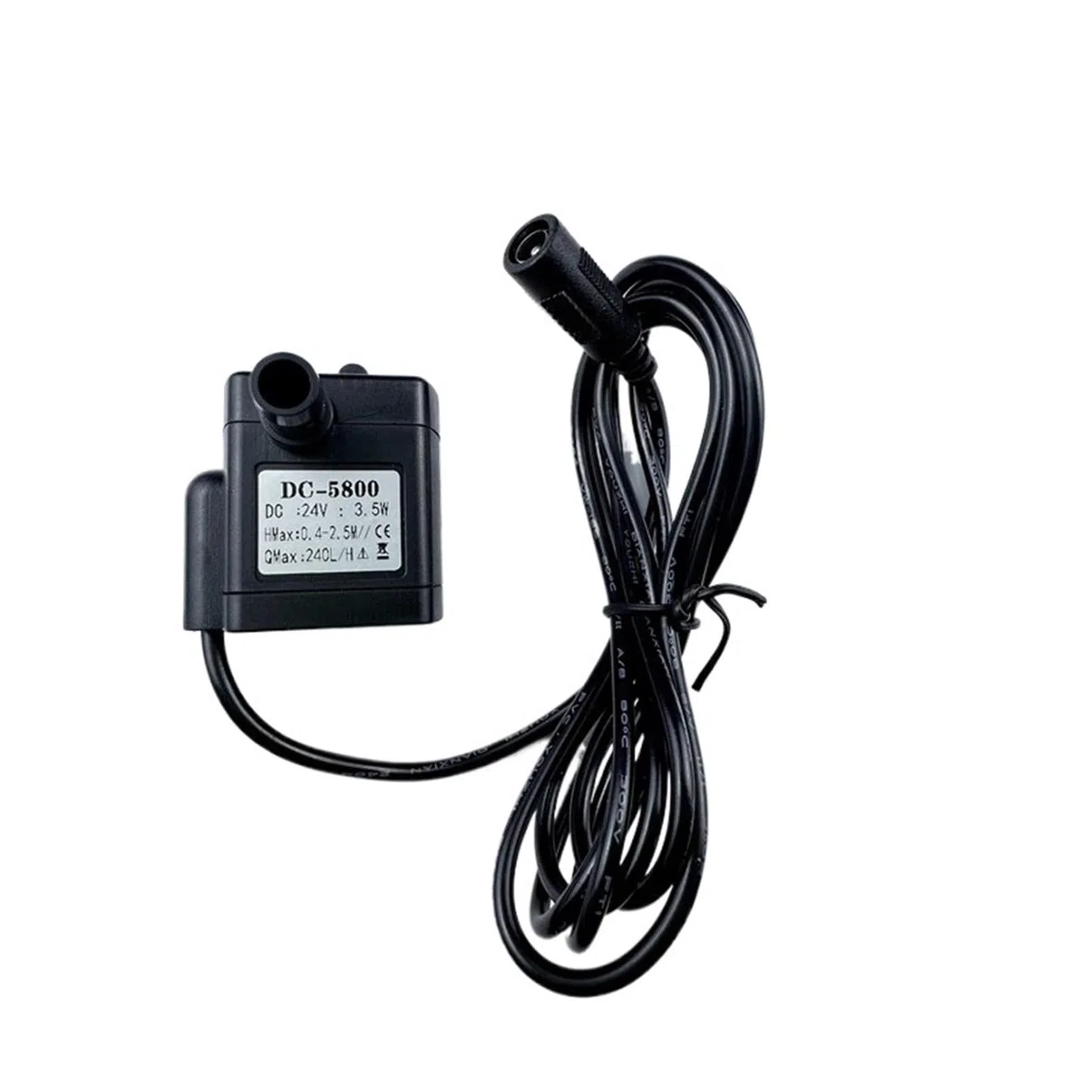 Bomba de agua USB de 5 V 12 V 24 V para acuario sumergible, pecera, fuente, estanque, dispensador de agua para mascotas (5800-DC 12V)