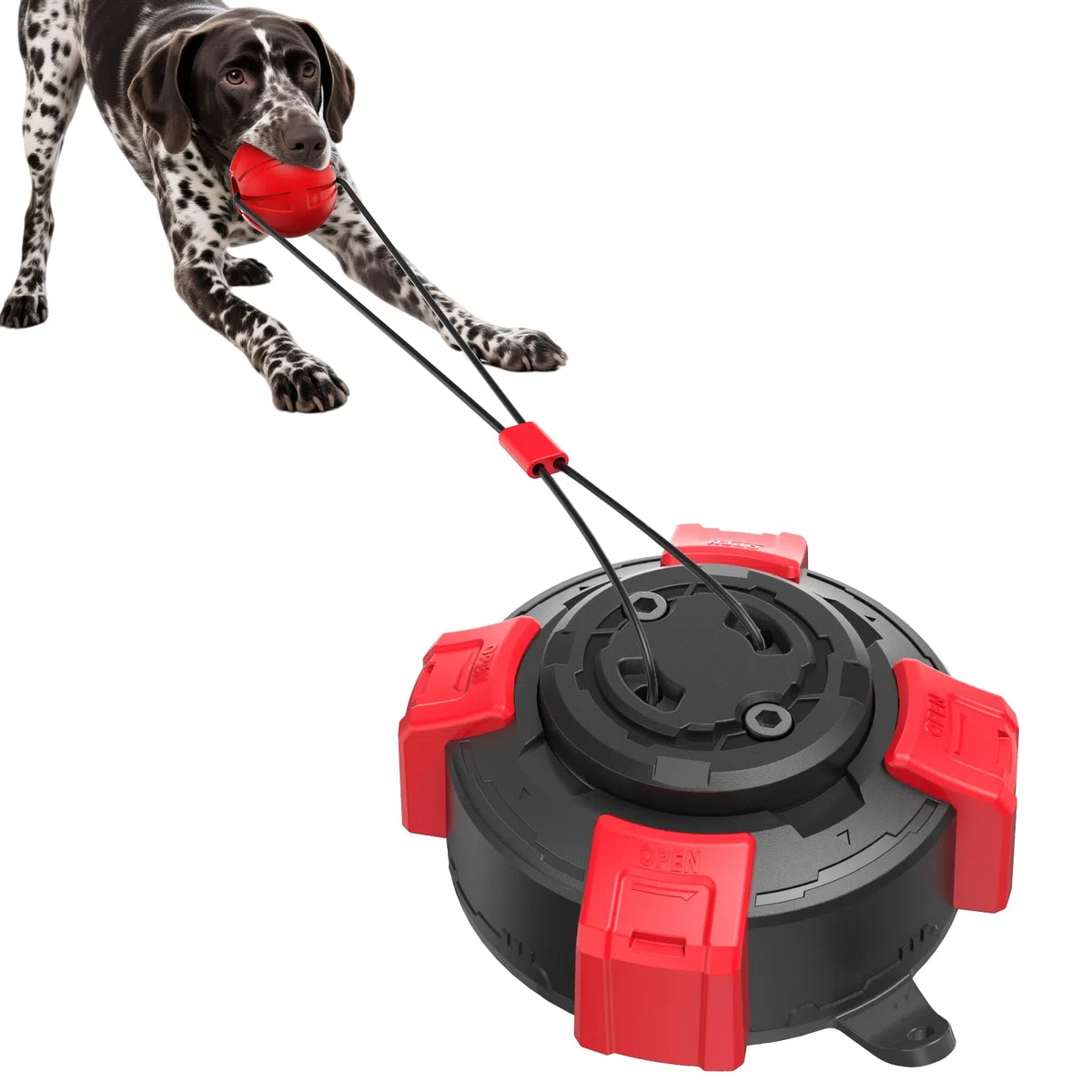 Juguetes interactivos para perros pequeños y medianos, juguete para perros pequeños y medianos, con ventosa giratoria para mantenerlos ocupados, cuerda de acero, juguete de dentición para cachorros