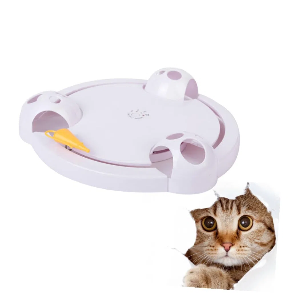 DOITOOL 1 Pc Juguetes electricos Juguete para Gatos Juguetes eléctricos para Gatos Palo de Gato burlón Juguete Giratorio para Gatos Mascota Teaser de Gato