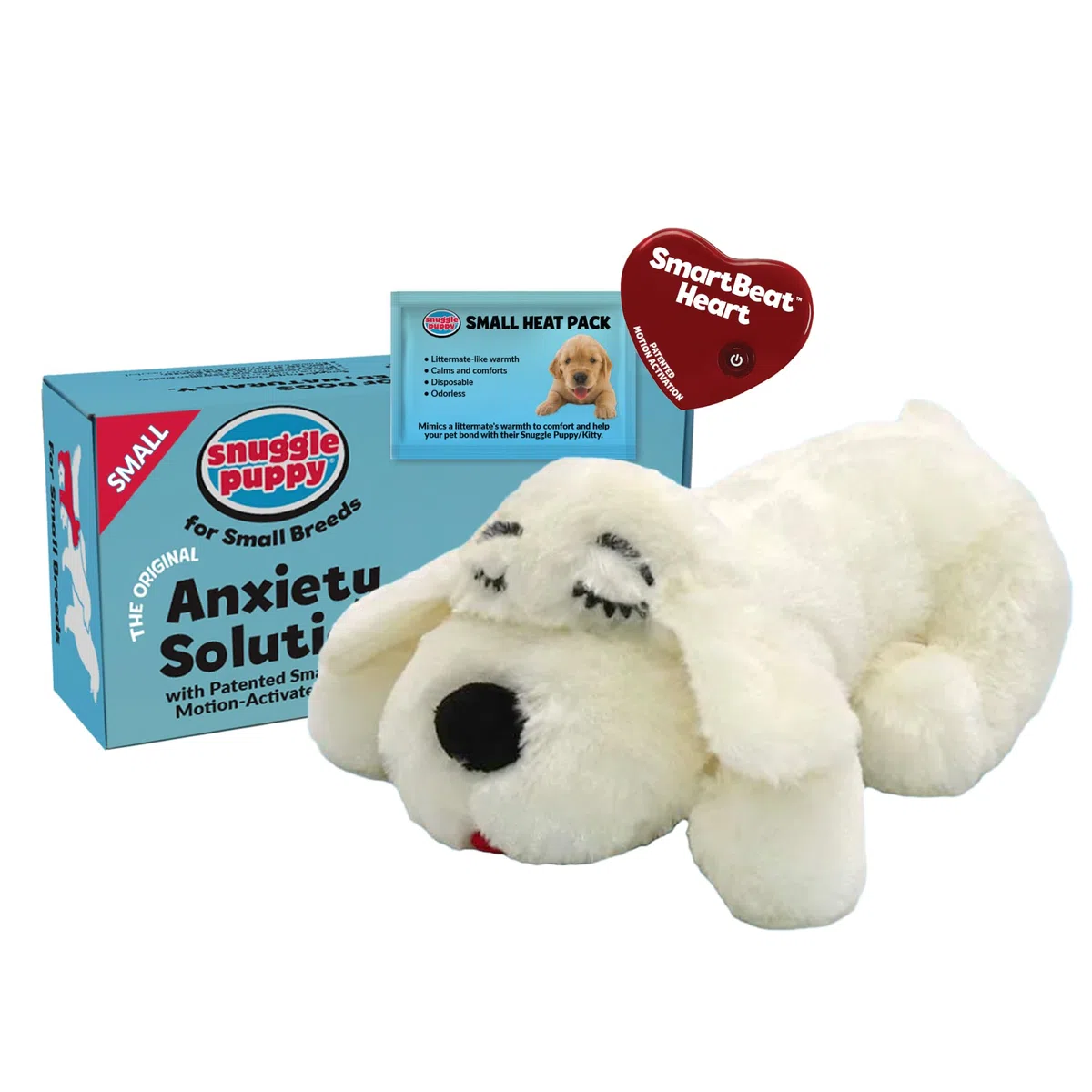 Snuggle Puppy Juguete junior para cachorros, latido del corazón, para perros, alivio de la ansiedad de mascotas y ayuda calmante, juguete cómodo para perros, entrenamiento de comportamiento y ayuda