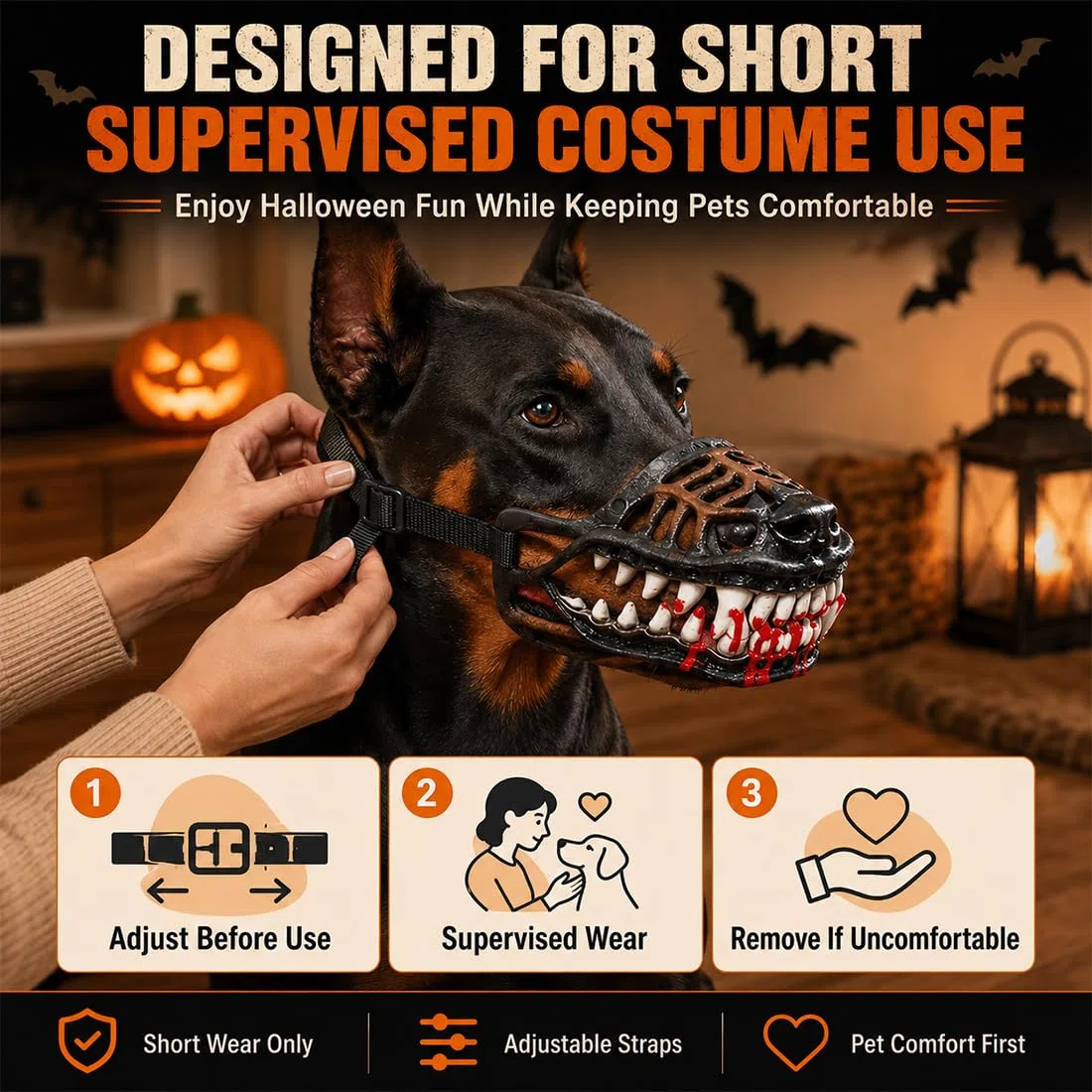 2027 Nuevo Bozal Monstruo Hellhound – Perro con Dientes (2 Pcs - B)