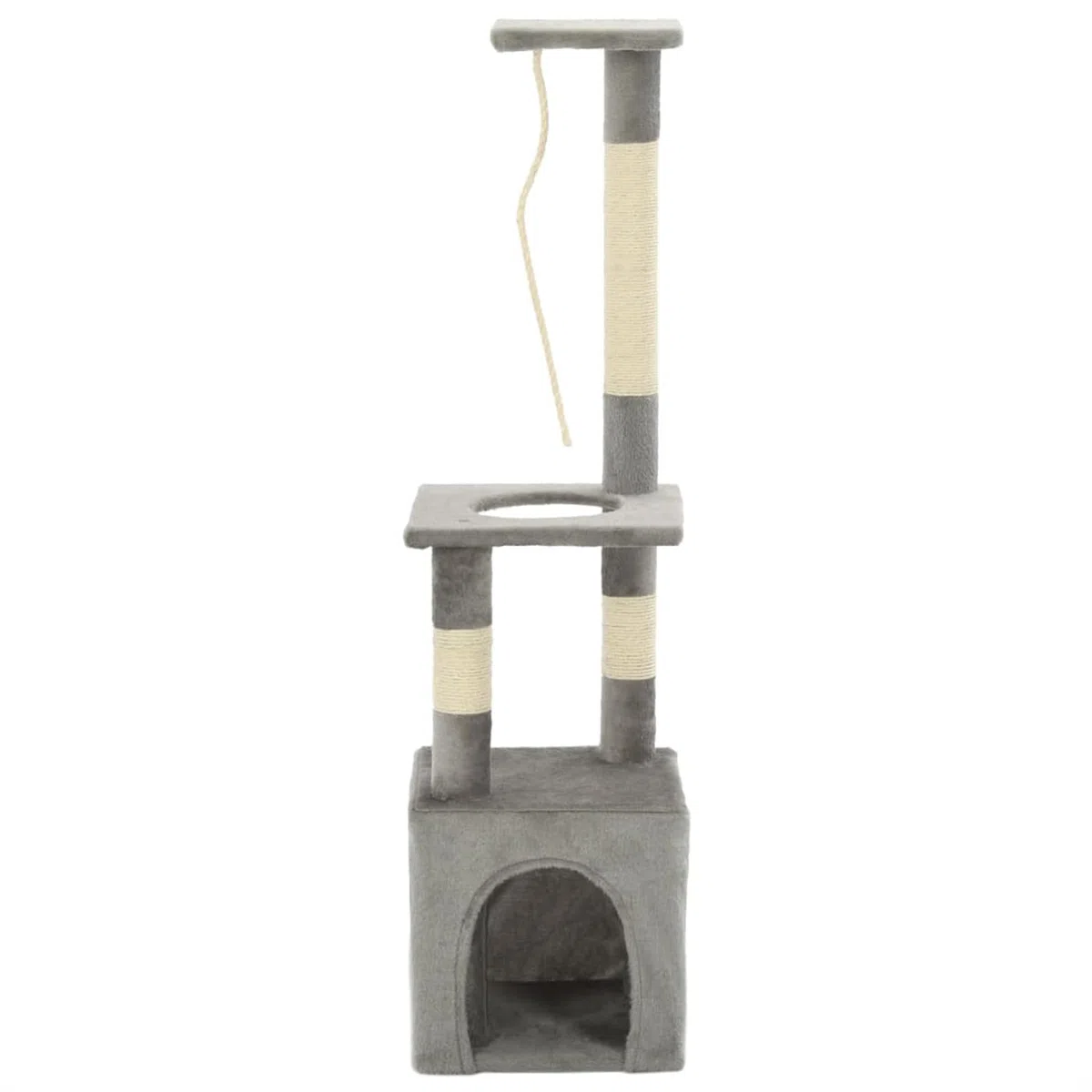 ShGaxin Rascador para Gatos con Postes rascadores de sisal, Arbol para Gatos, Gatos Accesorios, Arranhador para Gatos, Arbol Rascador Gatos, 109 cm Gris