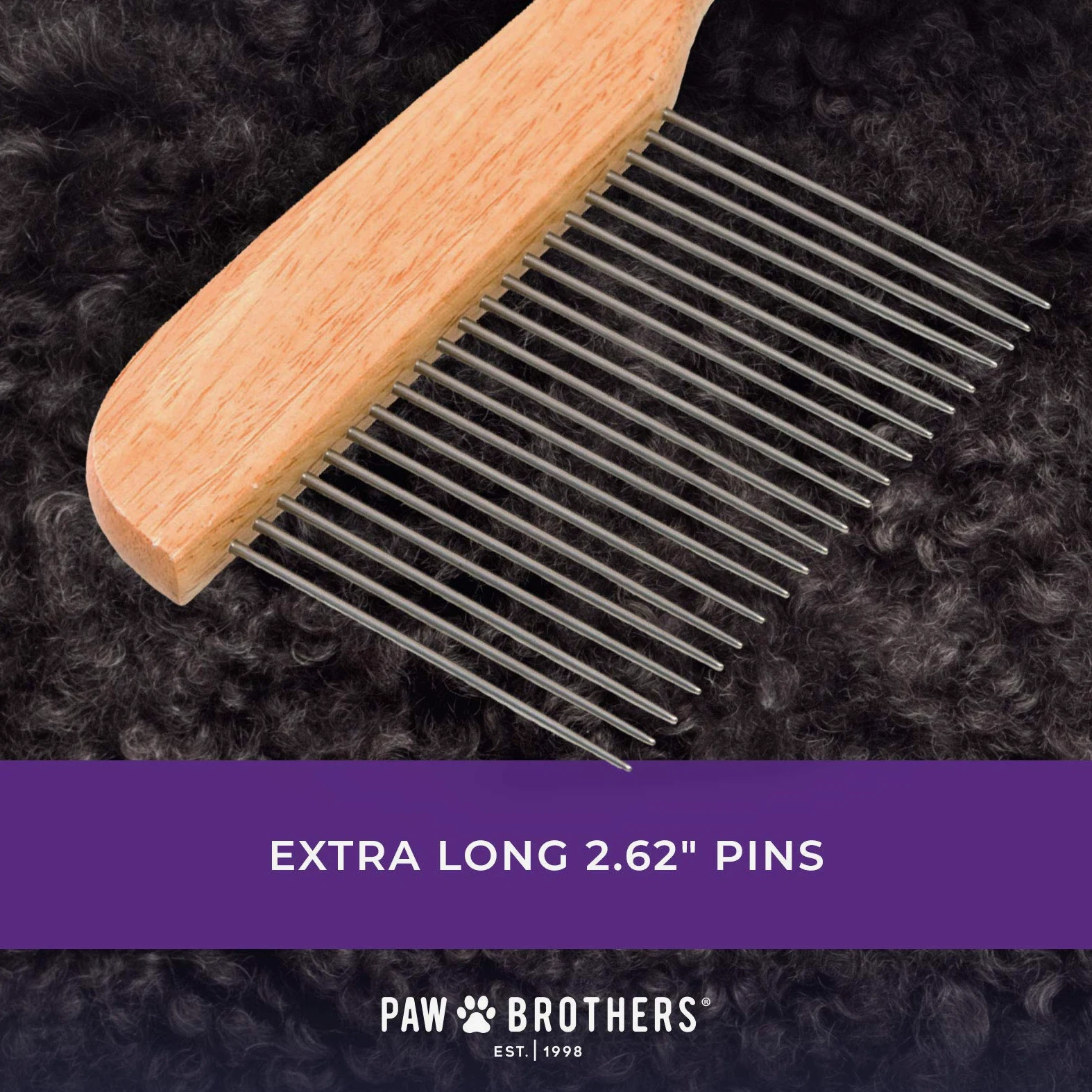 Paw Brothers Peine extra largo para caniche