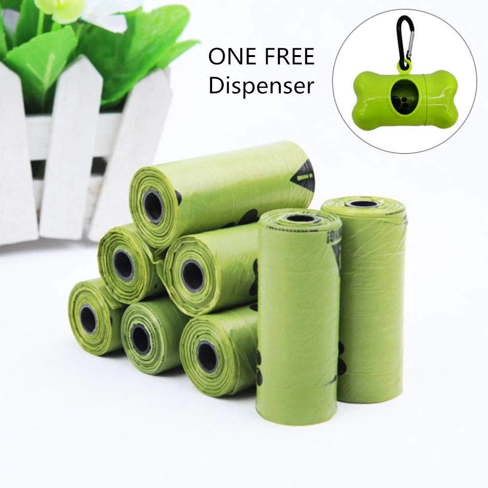Bolsas de basura desechables para perros con dispensador