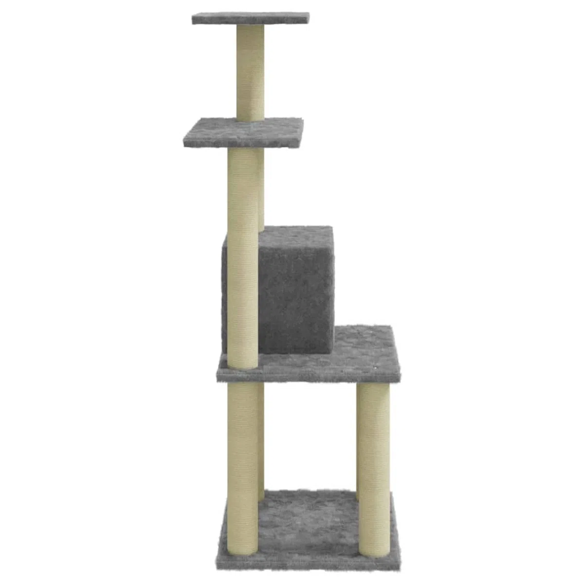 Rascador para Gatos con Postes de sisal, XIAOGUANG Arbol para Gatos, Gatos Accesorios, Arranhador para Gatos, Arbol Rascador Gatos, Gris Claro 105 cm