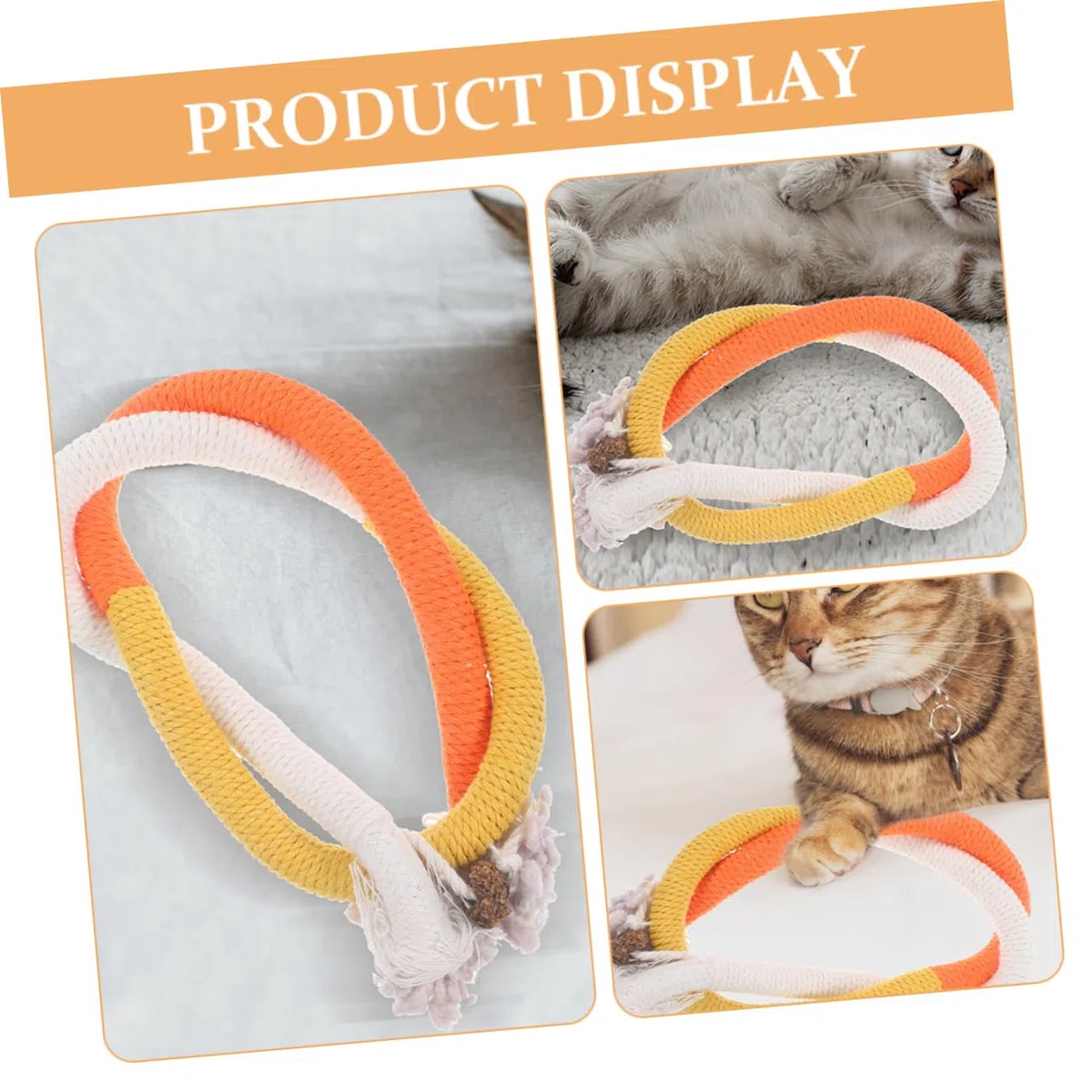 BESPORTBLE 12piezas Juguetes para Gatos De Catnip De Cuerda Masticable para y Aliviar Estrés Juguetes para Mascotas Interiores