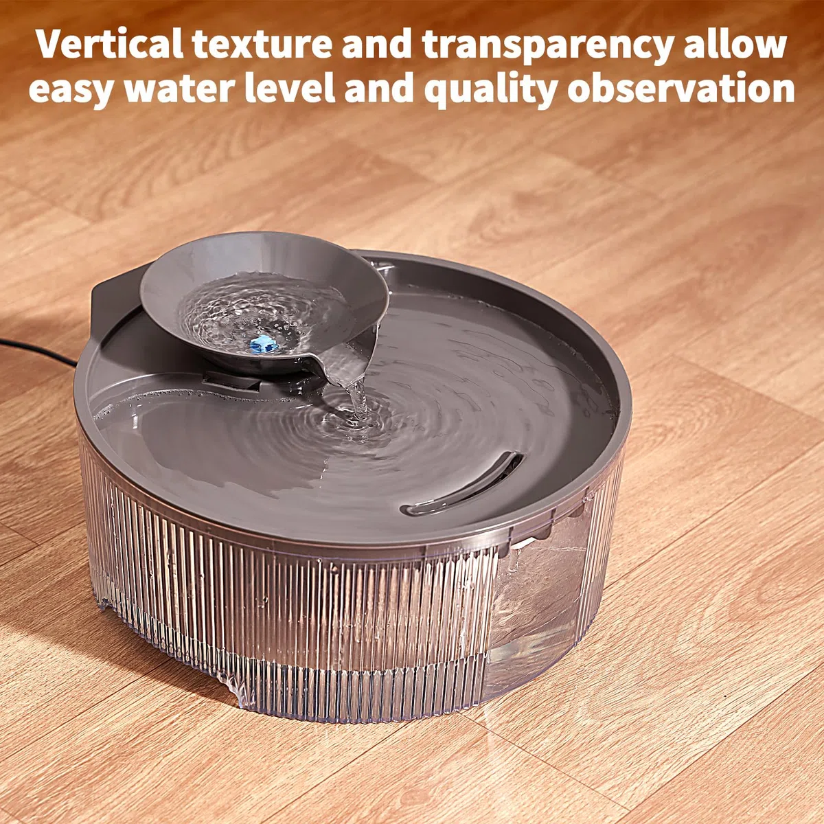 Fuente de agua para perros, fuente de agua para mascotas de 1.32 galones/169 onzas con diseño transparente y 3 filtros, fuente para perros con bomba silenciosa, ideal para perros y hogares con
