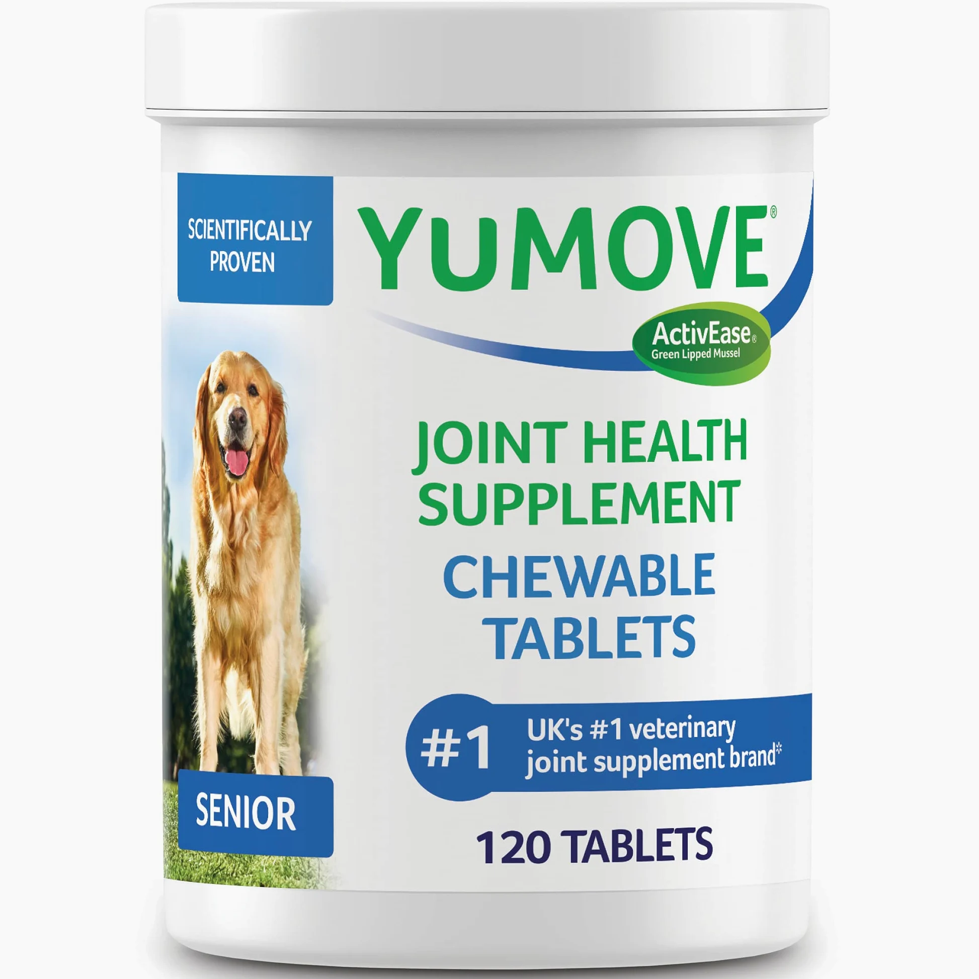 YuMOVE Condroprotector Perros Senior + Probioticos Superpack - Pack 120+120 Comprimidos - ActivEase Mejillón Verde & ActivBio - Movilidad, Digestión & Bienestar Diario para Perros Mayores Total