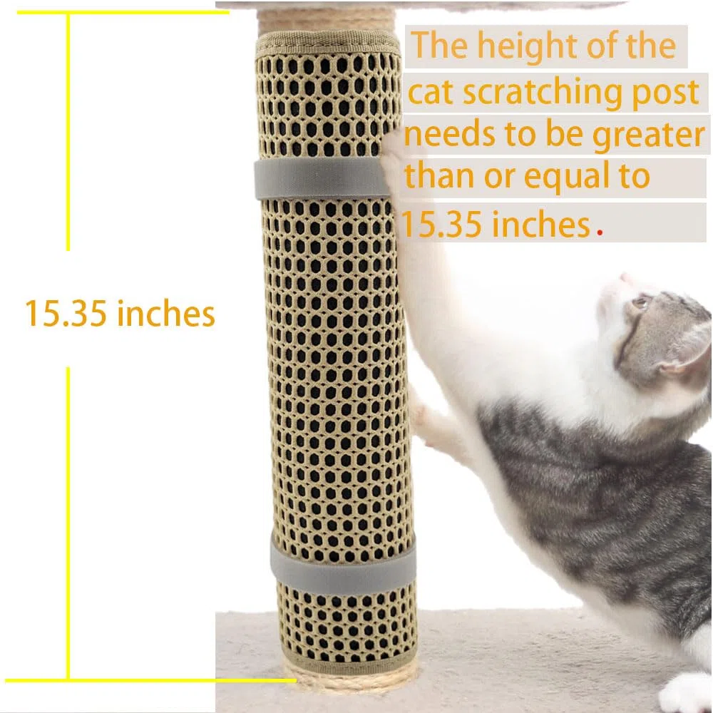 Almohadilla para rascar para Gatos Envuelta Alrededor de un Poste rascador de Gato, Almohadilla de Lima de uñas de Gato para uñas con Grano de óxido de Aluminio 80, rascador de Lima de uñas de