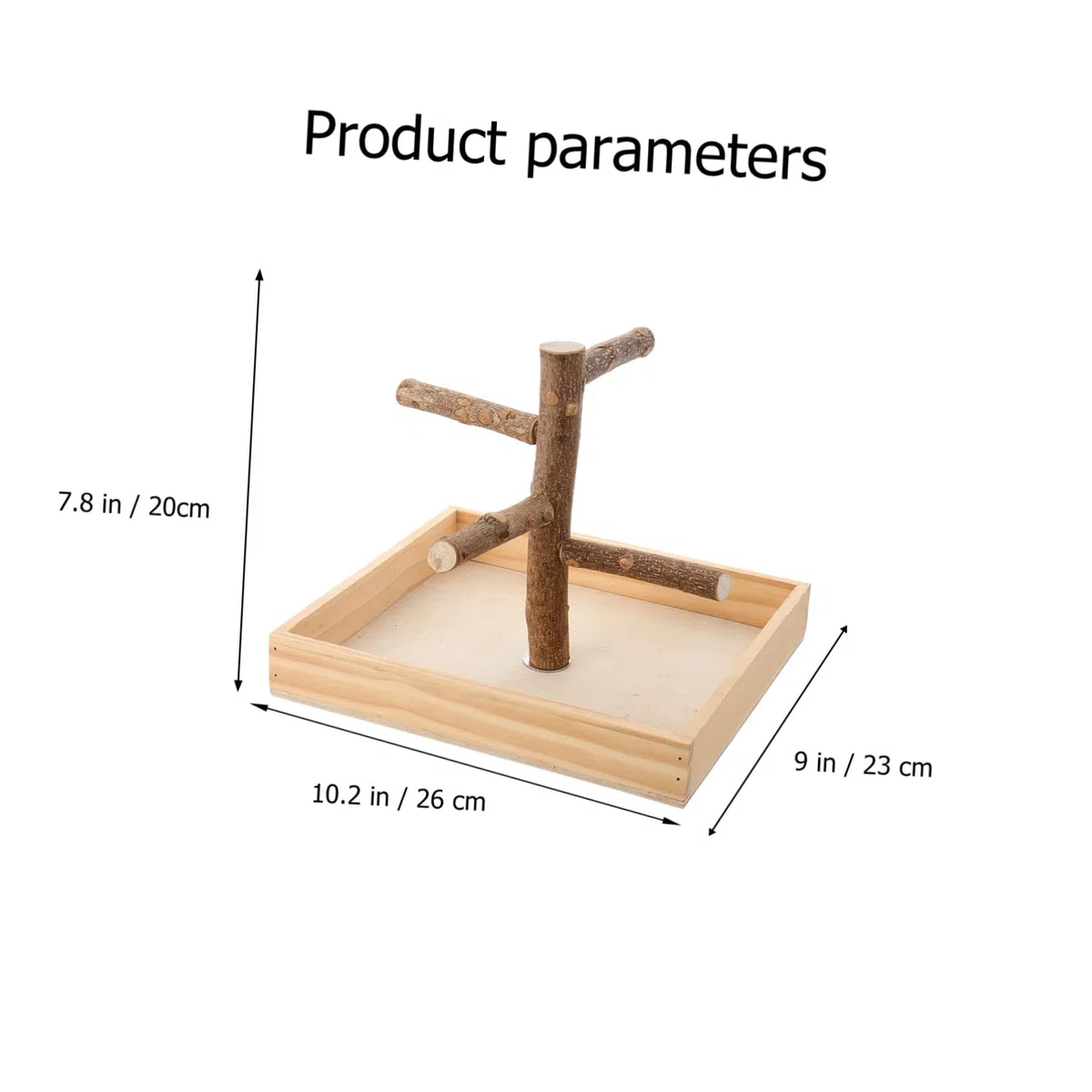 SHINEOFI de Loros de Madera para Entrenamiento, Juguete para Aves Pequeñas, Soporte Resistente de Madera Natural, Tamaño Pequeño, Uso en Jaula Interior y Exterior, Adecuado