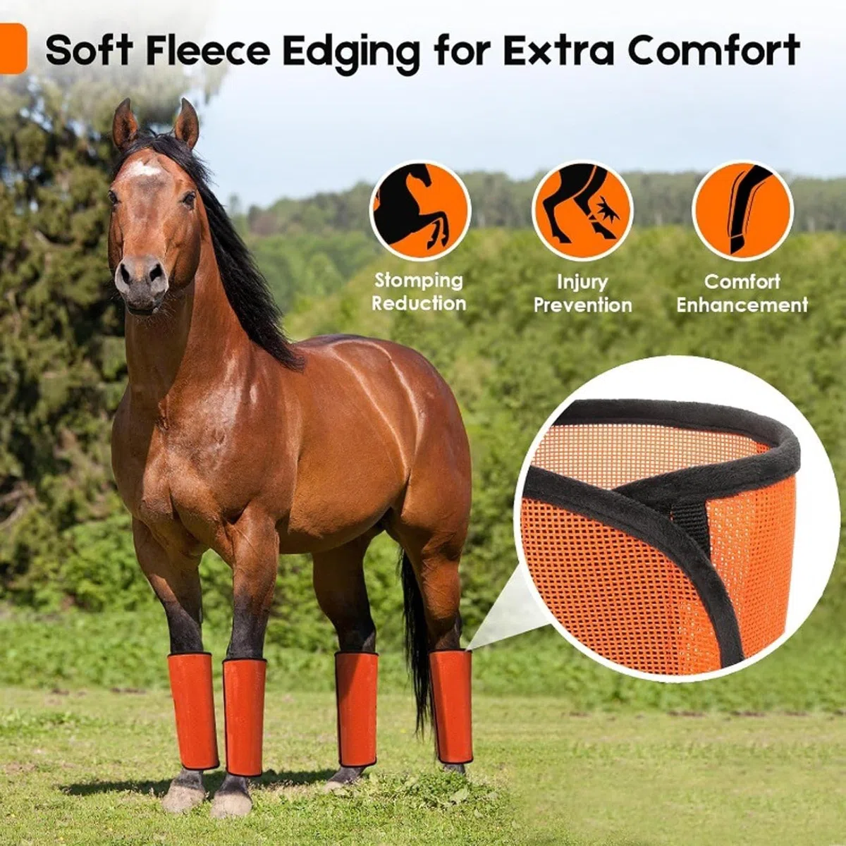 Protectores de piel mejorados para patas de caballo, ajustables, para caballo, para jinetes al aire libre, uso de armaduras transpirables