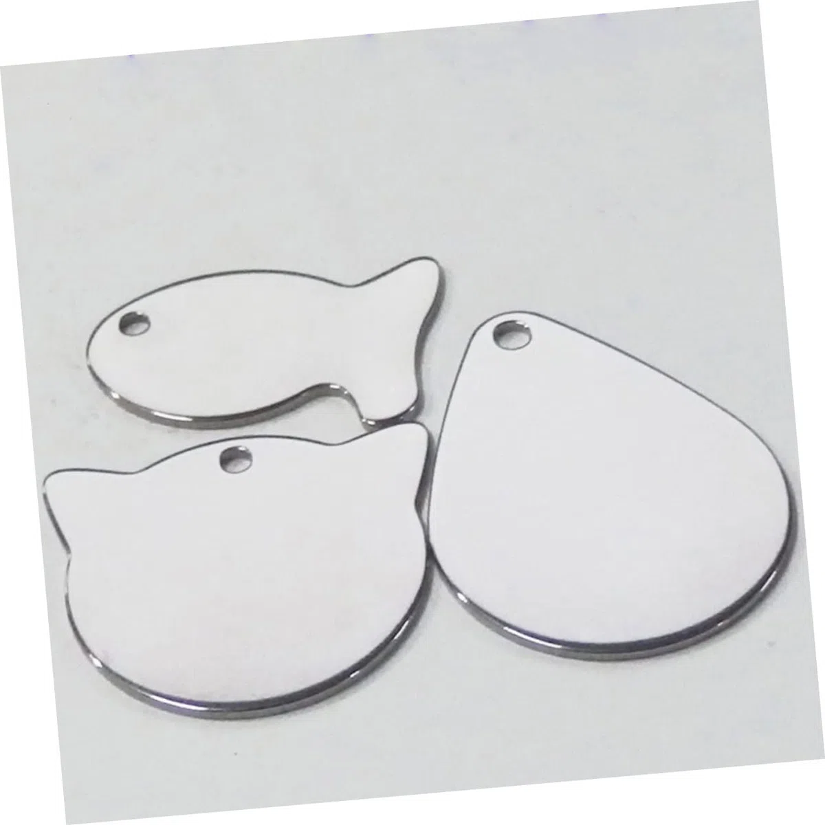 Hemobllo 50piezas Etiquetas Inoxidable Para Perros Colgantes De Cadena Diy Nombre y Dirección Resistentes Oxidación Diseño