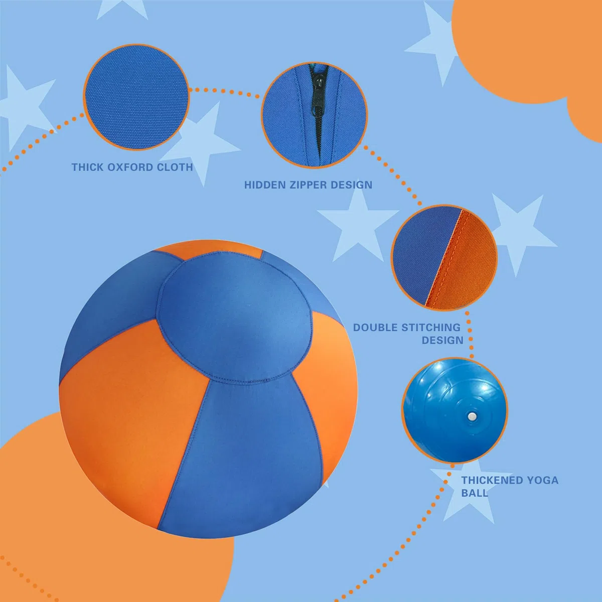 Pelota de pastoreo para perros, pelota alegre duradera e impermeable de 18 pulgadas para perros, juguete de entrenamiento para perros para razas medianas y grandes, juguetes para perros