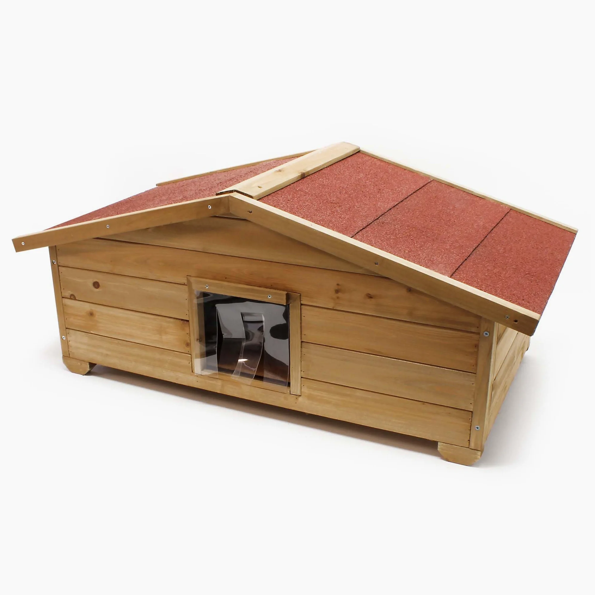 Caseta Grande para Gatos casa hogar Impermeable Aislado Exterior para jardín