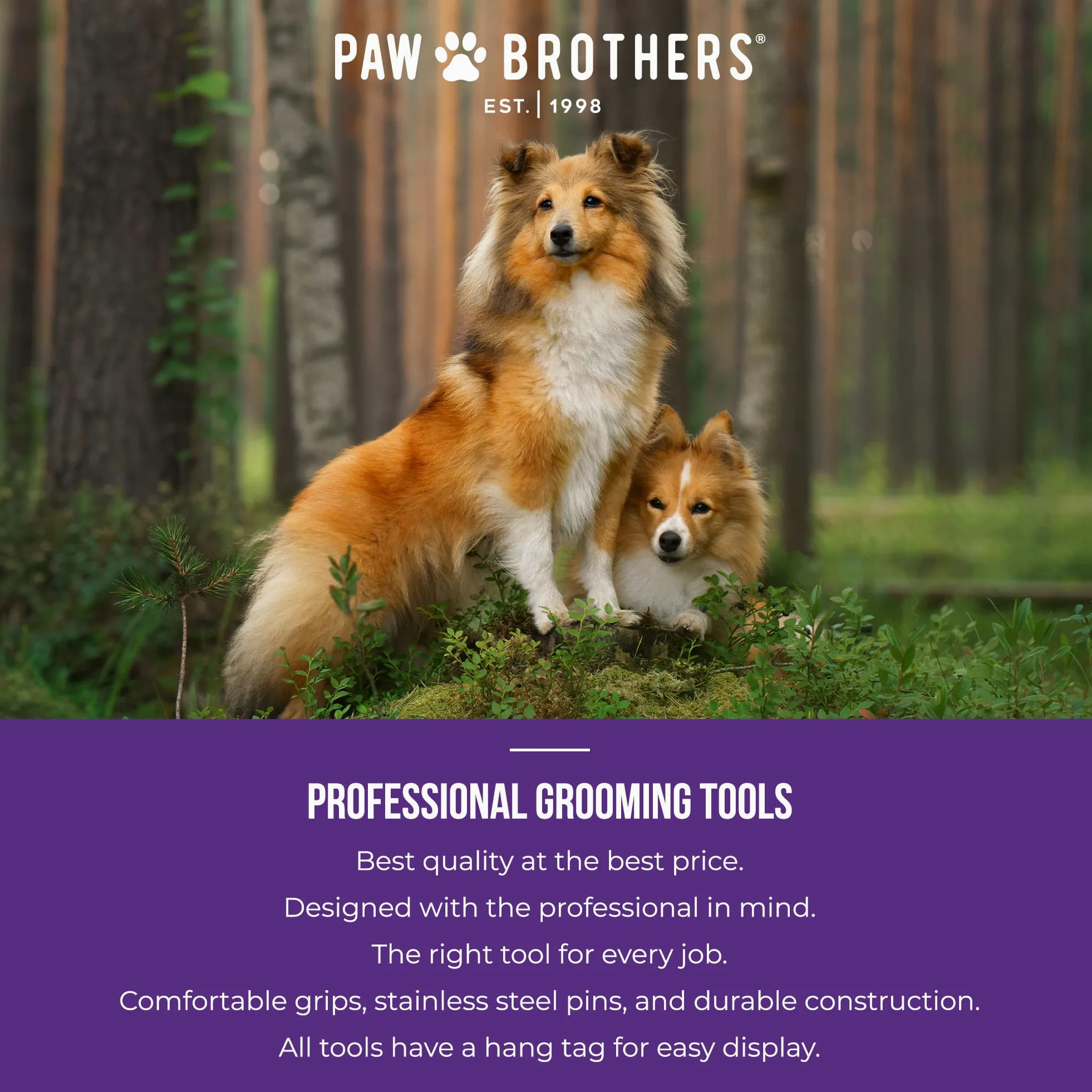 Paw Brothers Peine extra largo para caniche