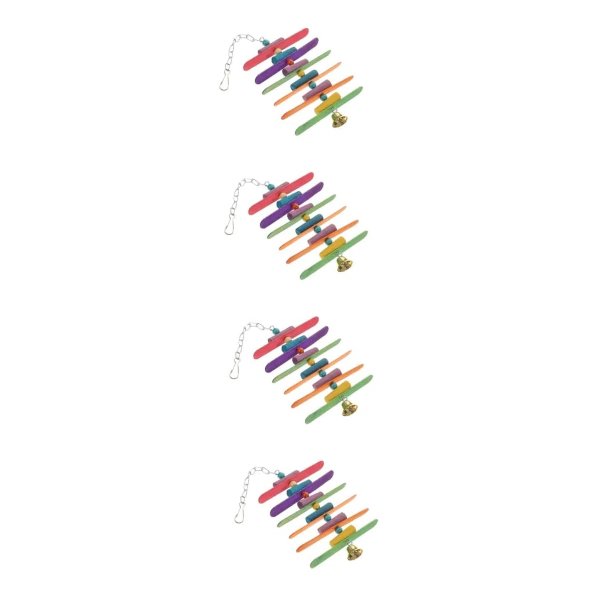 POPETPOP 4 Piezas Jaula Giratoria De Juguete Juguetes De Aves para Loros Juguetes para Trepar Pájaros Juguetes para Masticar Loros De Madera Desfibradora
