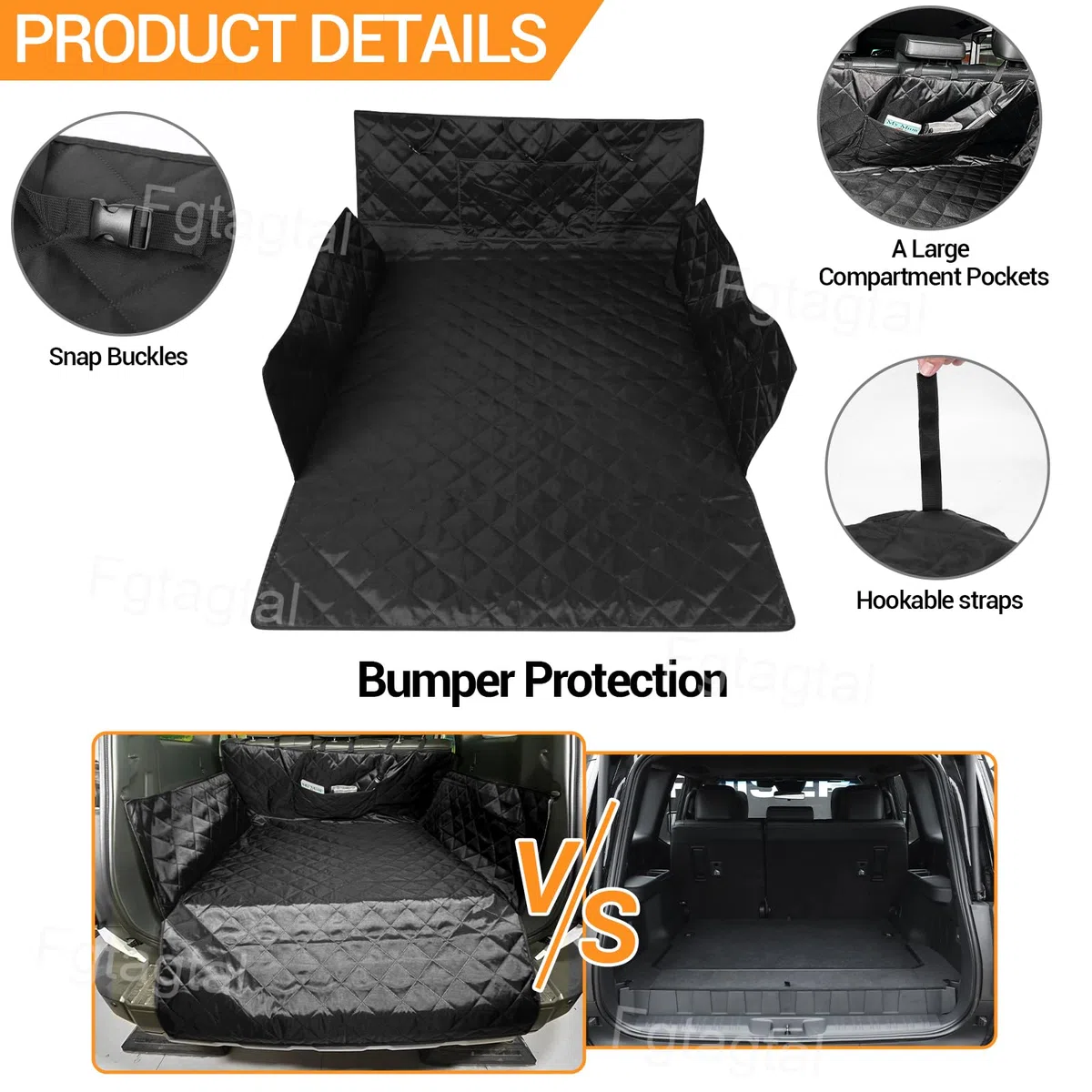 Forro de carga para perros compatible con Toyota Land Cruiser Prado 250 2024 2025, forro de carga para maletero de perro, impermeable, antisuciedad, tapete de asiento de perro, con protector