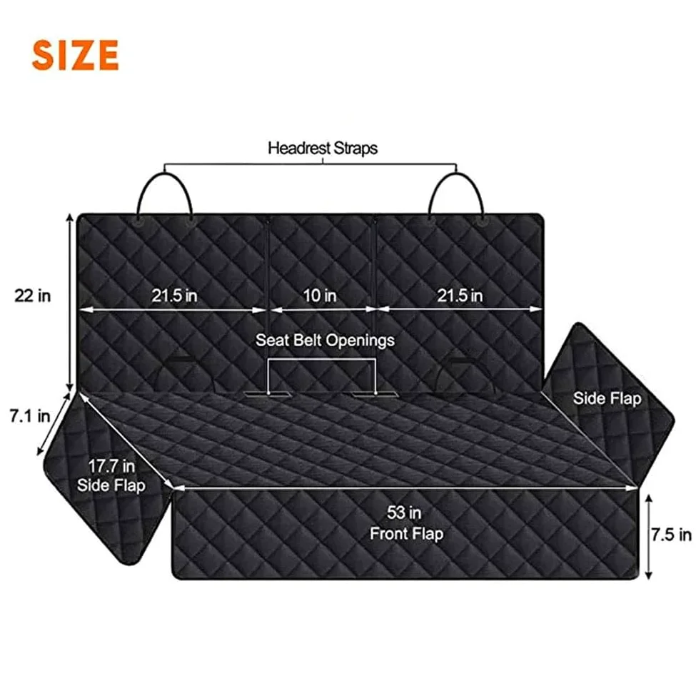 Funda para Asiento Trasero de Coche para Perros para Toyota CHR 2018-2023, Protector de Asientos para Mascotas Impermeable Accesorios