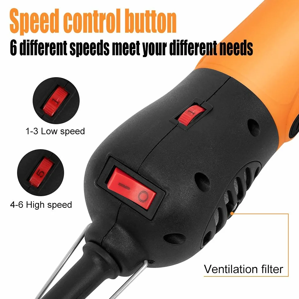 BEETRO Tijeras eléctricas profesionales de ovejas, 500 W, cortapelos para ovejas, alpacas, cabras y más, 6 velocidades, resistente, para granjas, animales de granja