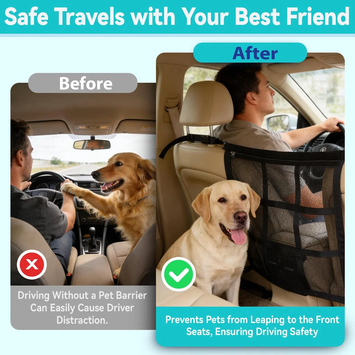 Rejilla para Perros para Coche para Fiat 500X