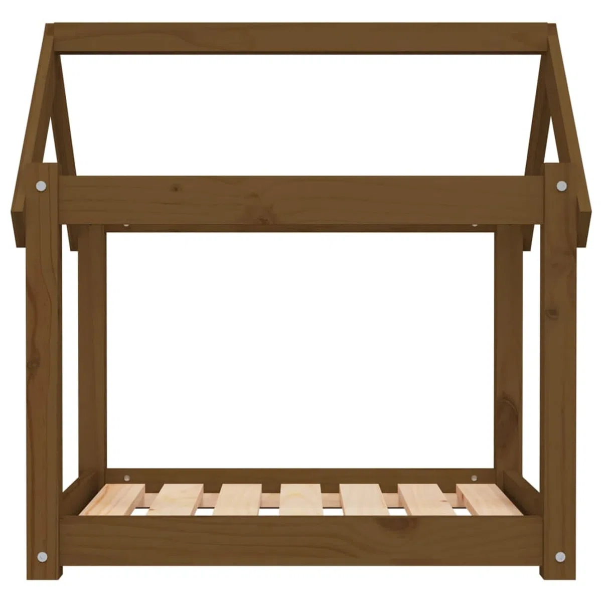 LAPOOH Cama para Perros Madera Maciza Pino marrón Miel 71x55x70 cm, Colchon Perro, Cuna Perro, Cama Mascota, Dog Bed, Cama para Perros Y Gatos