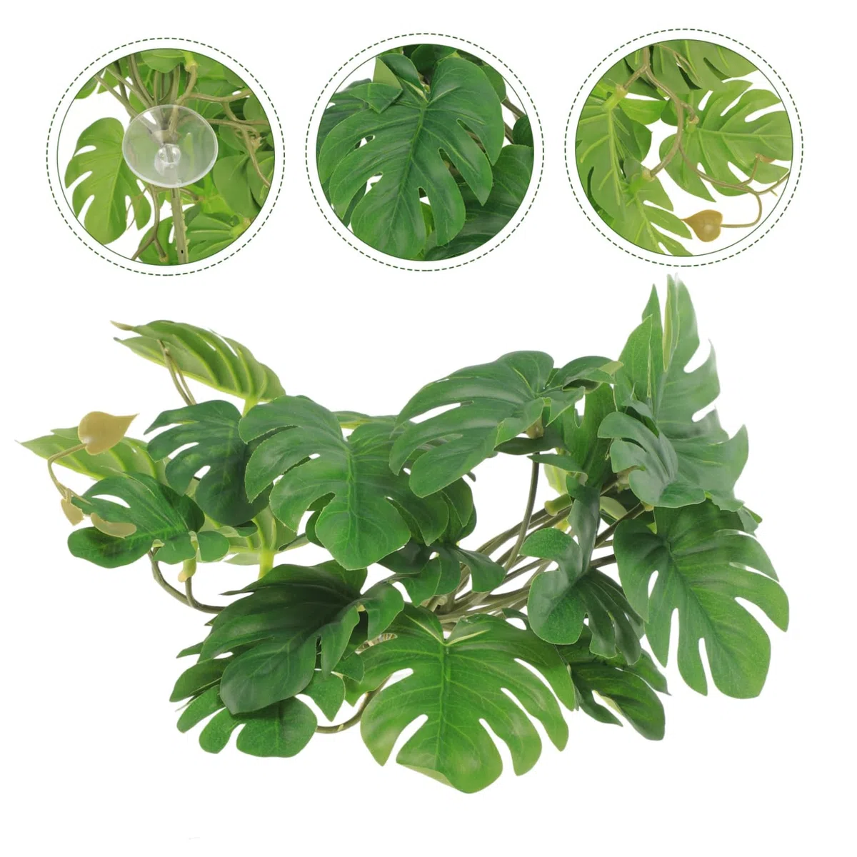 Kisangel 4piezas Terrario Decorativo Plantas Artificiales para Reptiles Accesorios De Hábitat Simulados para Acuarios y Terrarios Sin Daño Mascotas