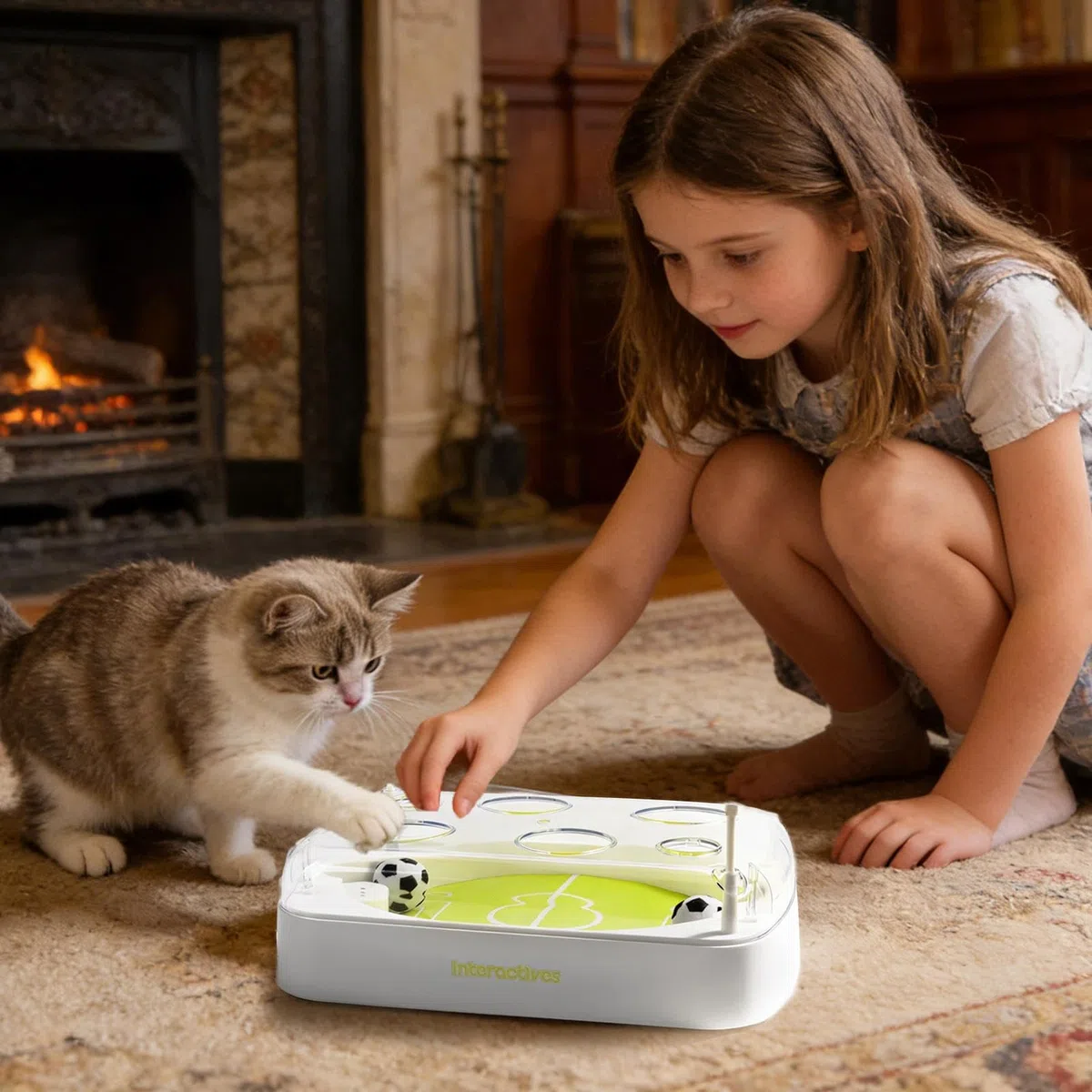 Pelota Interactiva para Gatos Juegos interactivos de fútbol para mascotas | Juguetes Estimulantes para Gatos para caza simulada, rascado, juego suelo, casa, exterior viajes