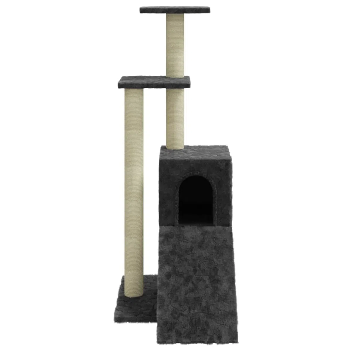Rascador para Gatos con Postes de sisal, Arbol para Gatos, Gatos Accesorios, Arranhador para Gatos, Arbol Rascador Gatos, Gris Oscuro 92 cm