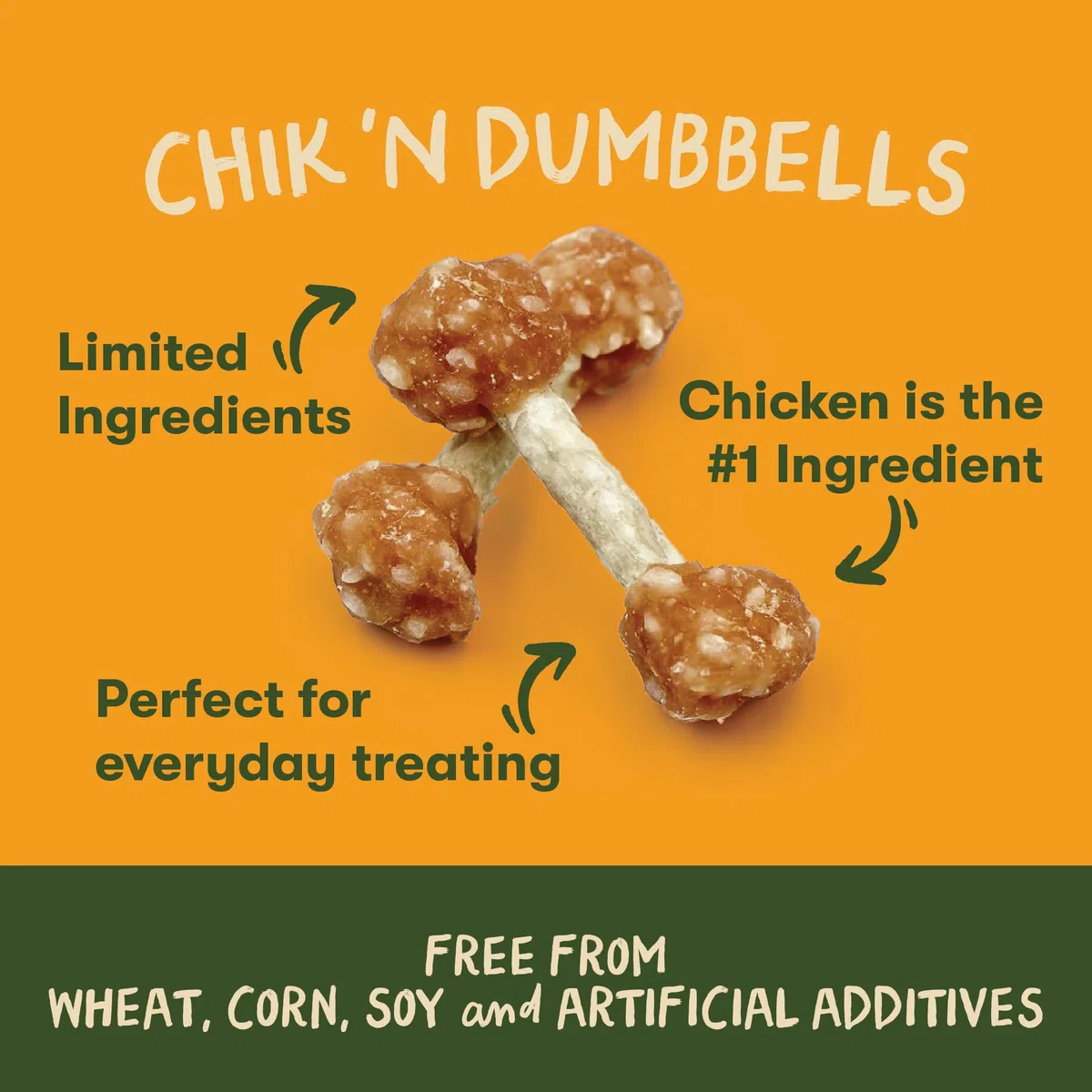 PET 'n SHAPE - Chik N Dumbbells Treat - 1 lbs (16 oz./454 g)