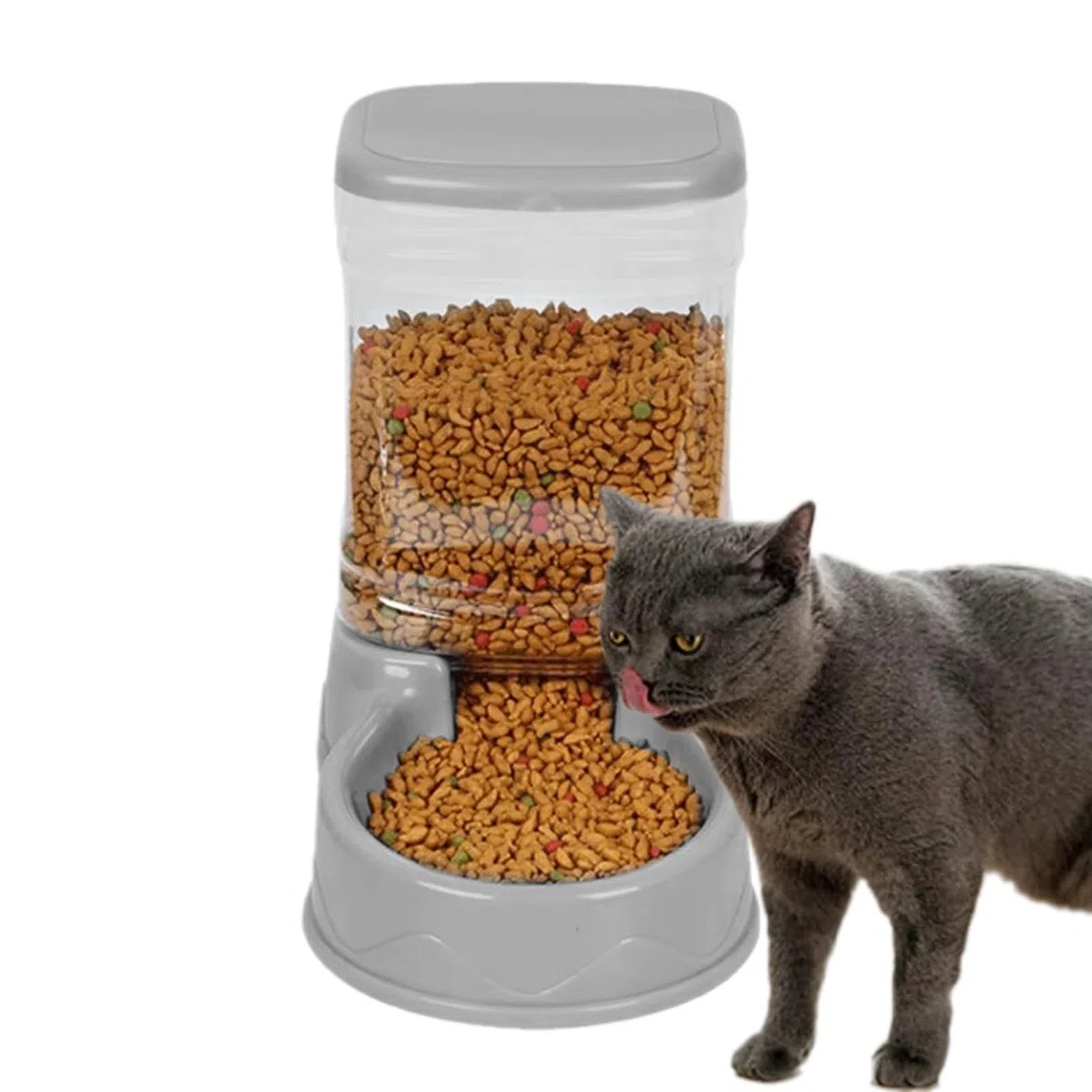 automático para gatos, dispensador de alimentos de gran capacidad | accesorio automático de agua para perros y gatos, herramienta de categoría de cuidado de mascotas, para gatos pequeños y