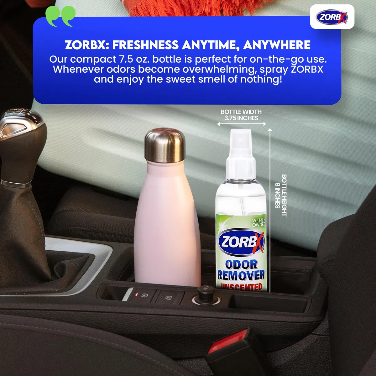 ZORBX Eliminador de olores sin perfume para olores fuertes, utilizado en hospitales e instalaciones sanitarias, fórmula avanzada, spray removedor de olores de acción rápida para perros, gatos, casa y