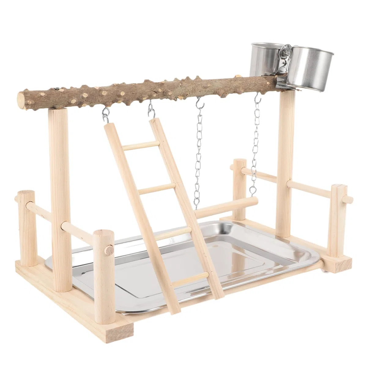BESPORTBLE de Cómodo Entrenamiento Percha de en para Natural Madera Pájaros Antideslizante Soporte Agarre y Adecuado para Loros y Aves Domésticas Jaulas