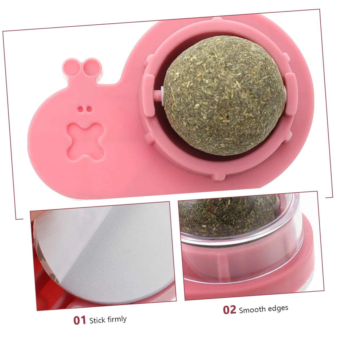 Kisangel 4piezas Pelota De Catnip para Gatos Interactiva Juguete para Mascotas Snack y Limpieza Pared para Gatos Pequeños y Gatitos