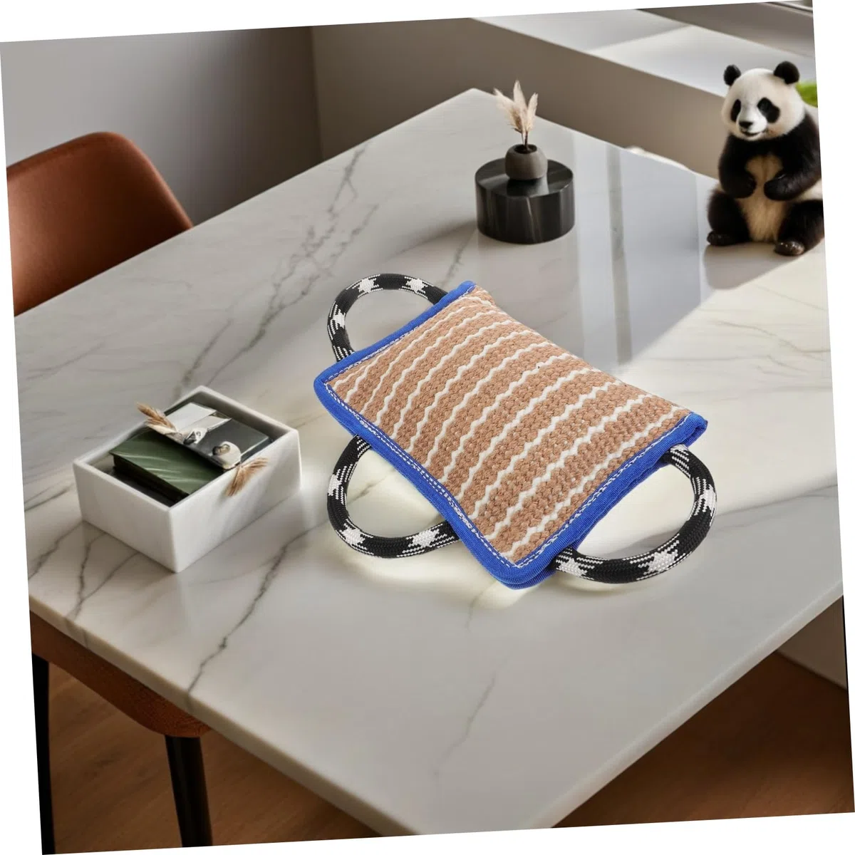 Almohadilla para Morder Perros de Lino Resistente Herramienta Profesional para Entrenamiento Canino Concentración y Dueño Mascota Juguete Duradero para y Morder con Azul