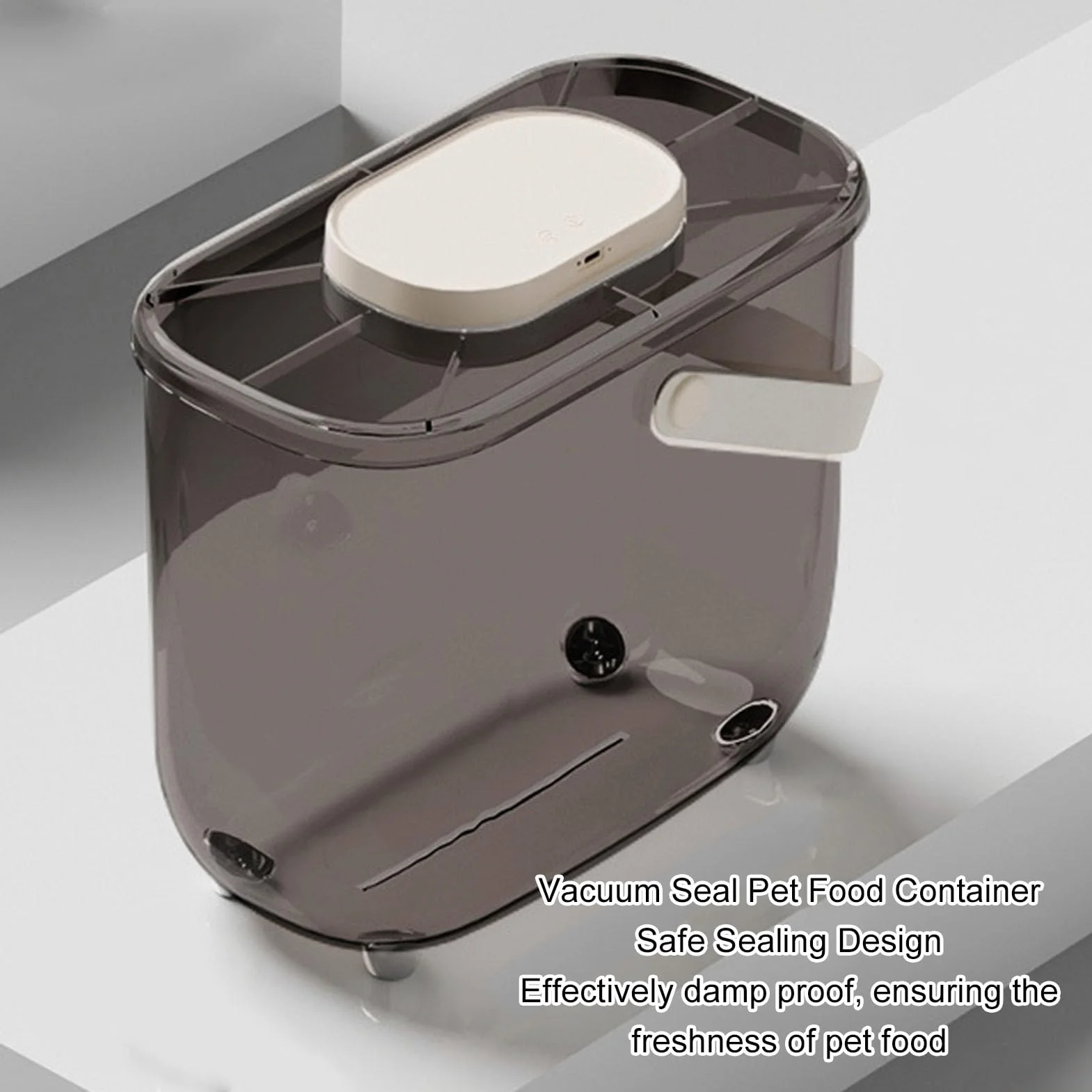 Luocute Contenedor de Comida para Mascotas con Sellado Al Vacío, Contenedor Hermético de Gran Capacidad para Almacenamiento de Alimentos para Mascotas con Tecnología de Vacío