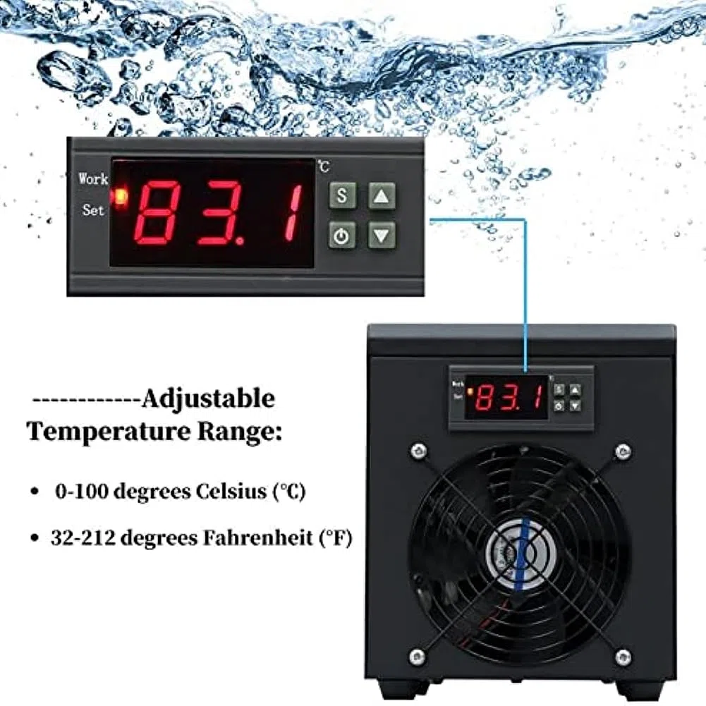 Calentador Enfriador de peceras, Puede Ajustar de 10 a 40 Grados Celsius, función automática de Temperatura Constante, para pequeños Sistemas hidropónicos o acuarios