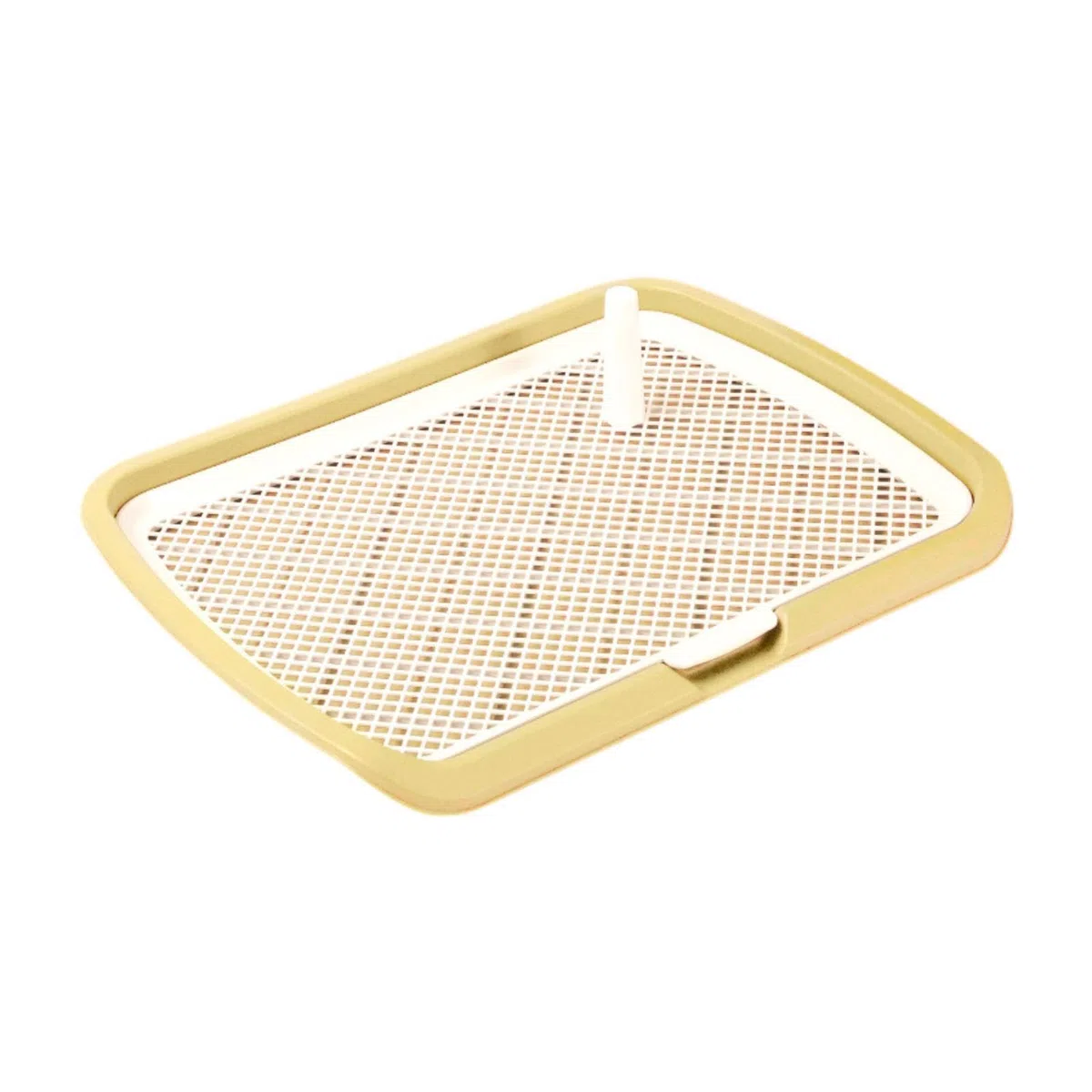 Bandeja de baño para Entrenamiento de Mascotas con solución de fácil Limpieza. Ideal para Perros de Cualquier tamaño. Diseñada para Mascotas, Amarillo, 66x50x5.2cm