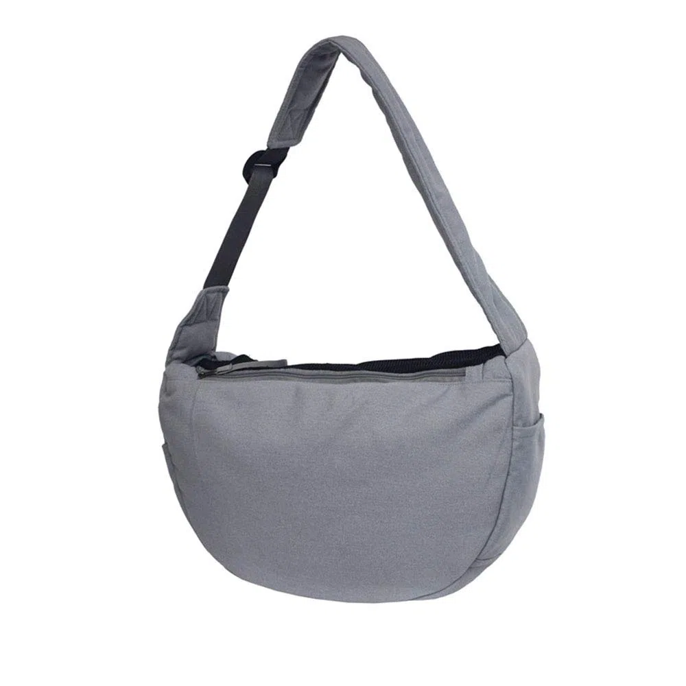 Namvo Bolsa de Transporte para Mascotas, Bolsa Frontal de Lona con Correa Acolchada Ajustable para Perros y Gatos (Gris)