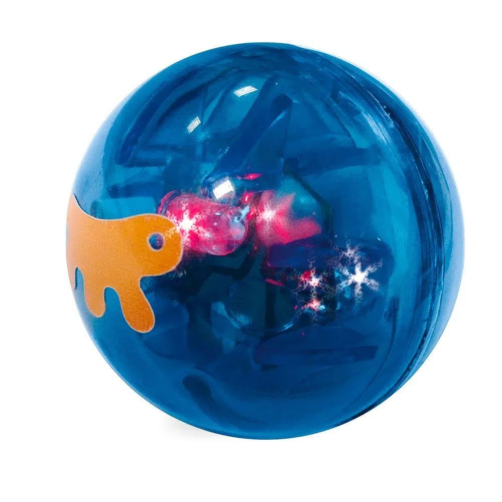 Ferplast Juguete Interactivo para Gatos Labyrinth Circuito Juguete para Gatos con Resorte, Bola Luminosa incluida, 72 x 40 cm