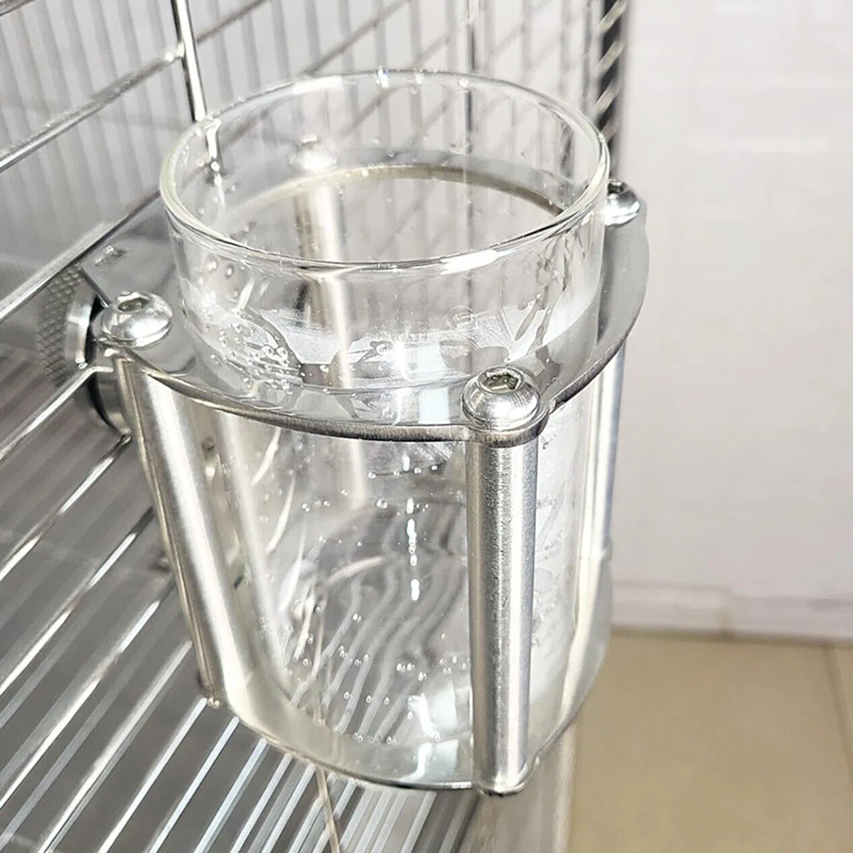 Dispensador de agua para mascotas, botella colgante de acero inoxidable sin goteo para pájaros, loros, conejos y animales pequeños, capacidad de 50 ml/1000 ml