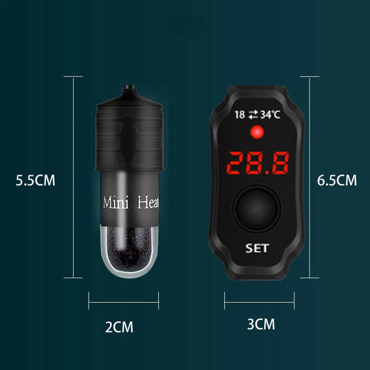 Calentador de Acuario Termostato Controlador de Temperatura Barra Calentadora Submergible Función Apagado Automático Material Y Vidrio Utilizable, 10W, Individual