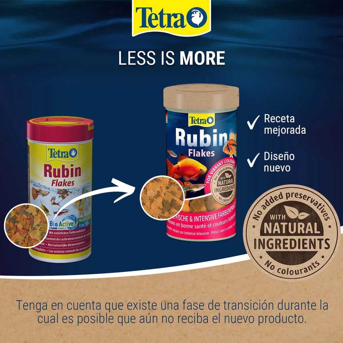 Tetra Rubin Flakes Alimento completo en copos, 10 L | Potenciadores de color naturales | Brillo intenso del color de los peces