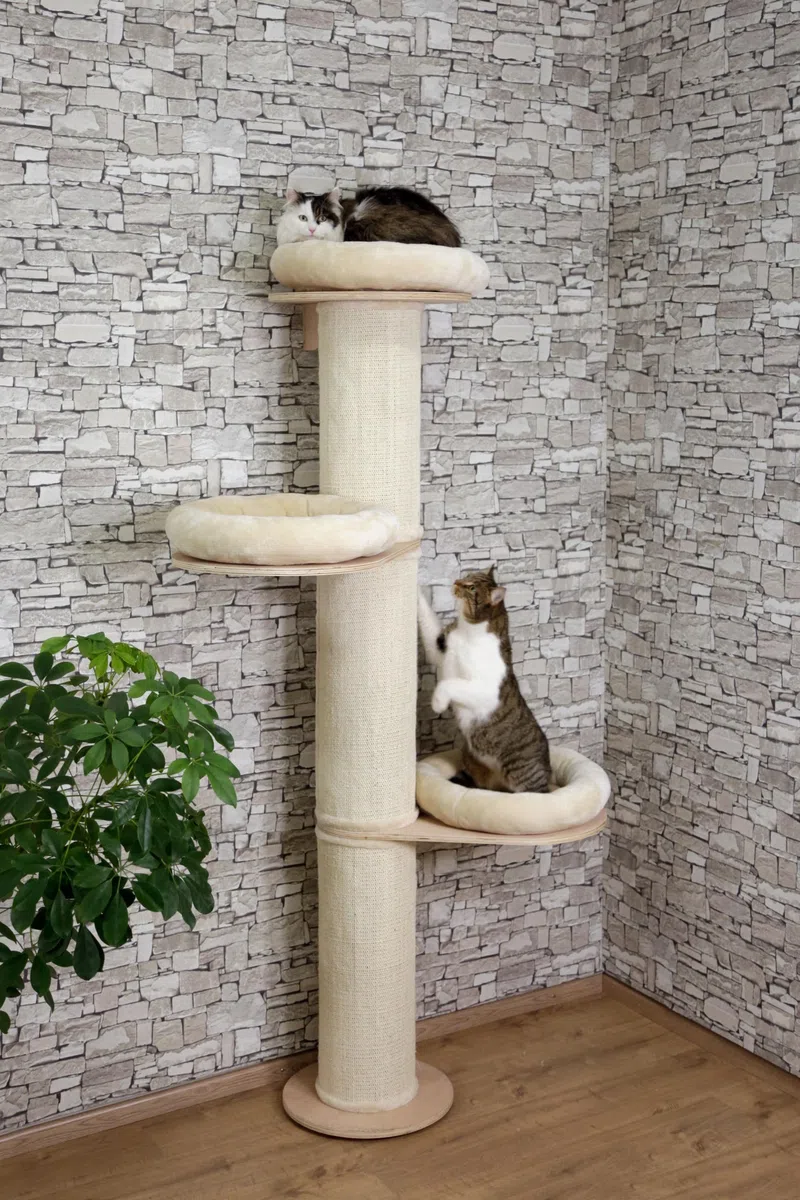 Kerbl Pet Árbol para Gatos Dolomit Tower, Ø38cm, Altura 187cm, Beige
