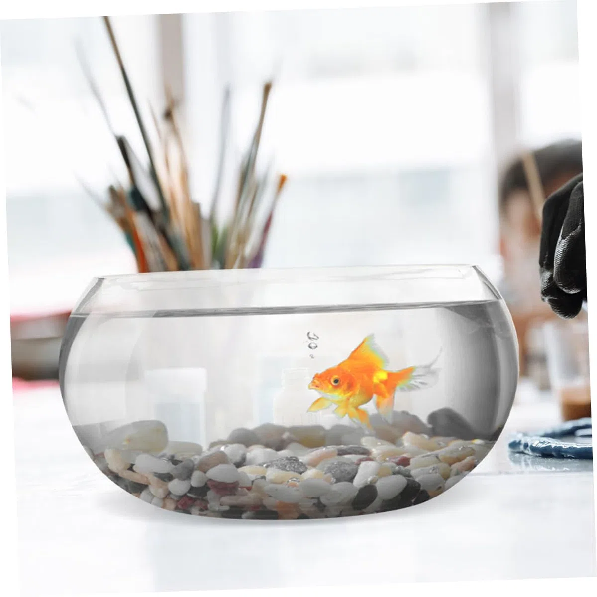 BESPORTBLE Pecera De Burbujas Pecera Transparente para Peces y Plantas Decorativa para Hogar y Oficina